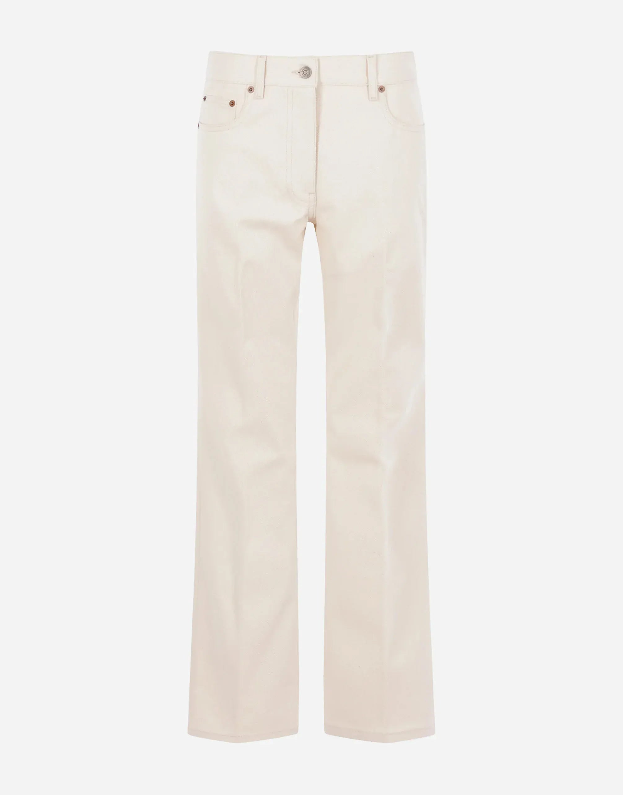 Valentino V Gold Detail Denim Flare Jeans