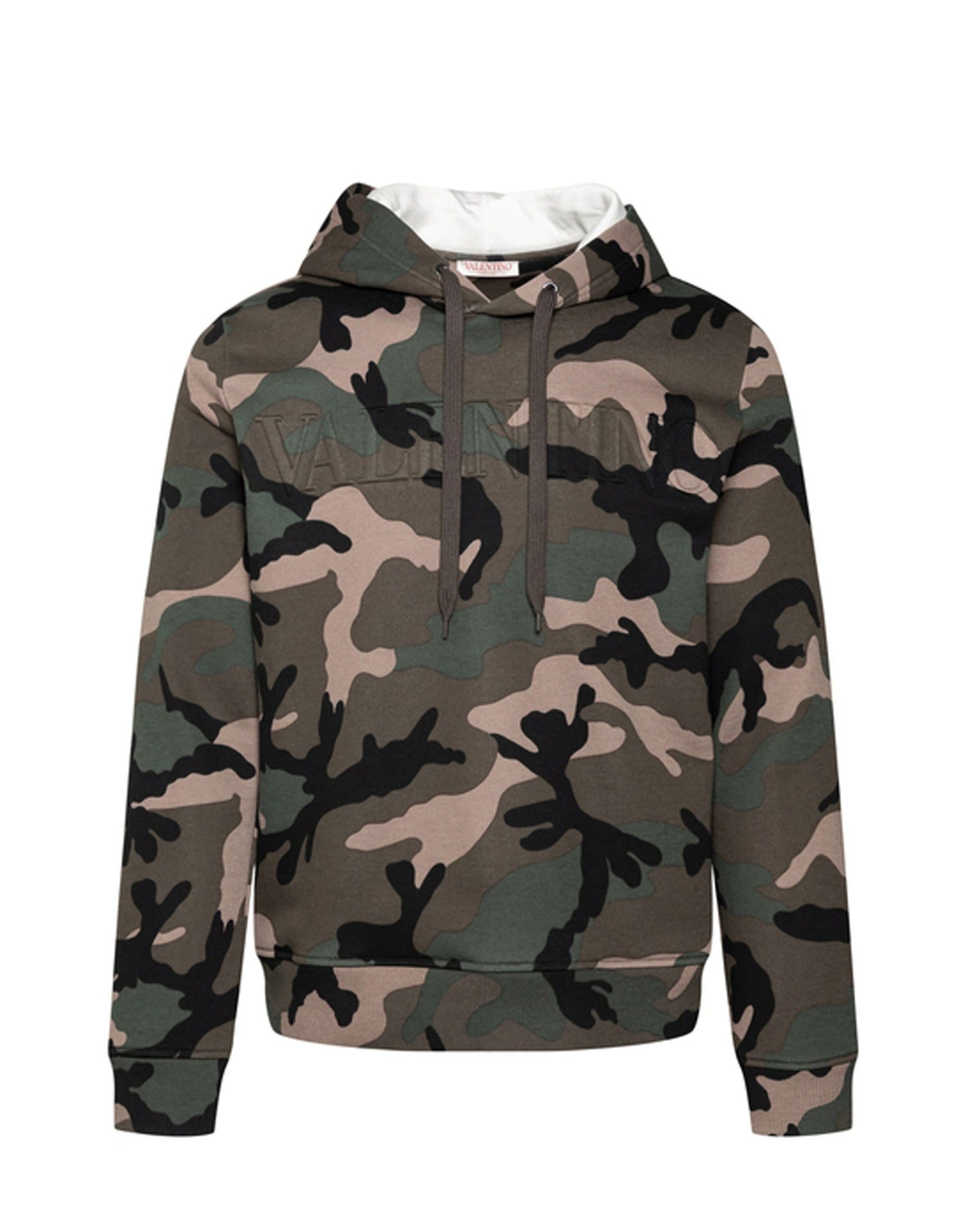 Valentino Vltn Camouflage Hoodie