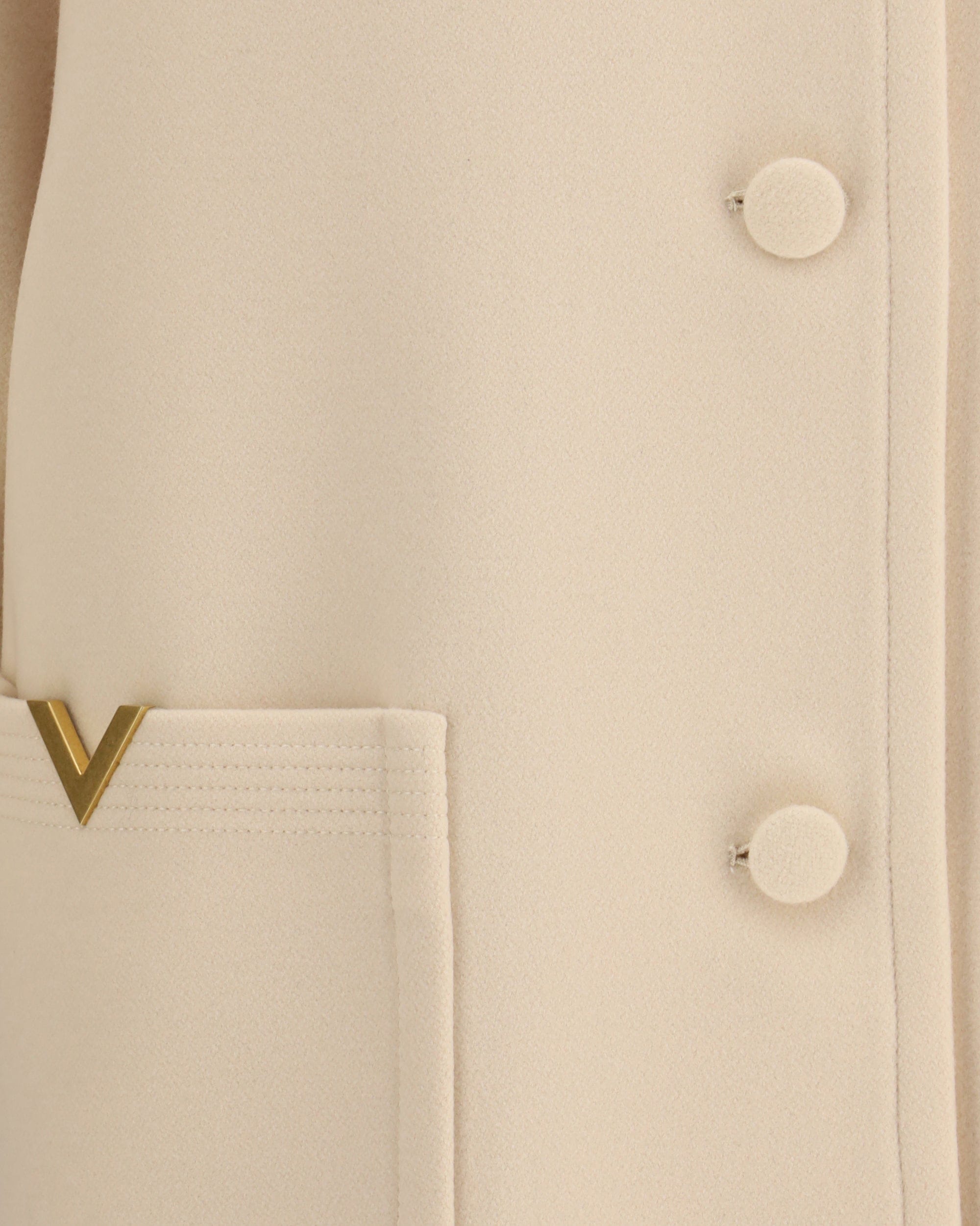Valentino Wool Drap Caban Coat