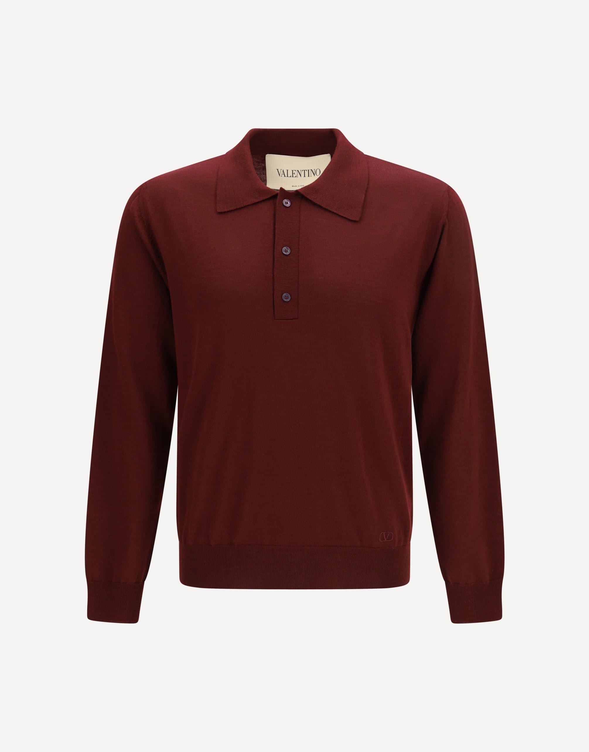 Valentino Valentino Wool Polo With Vlogo Embroidery