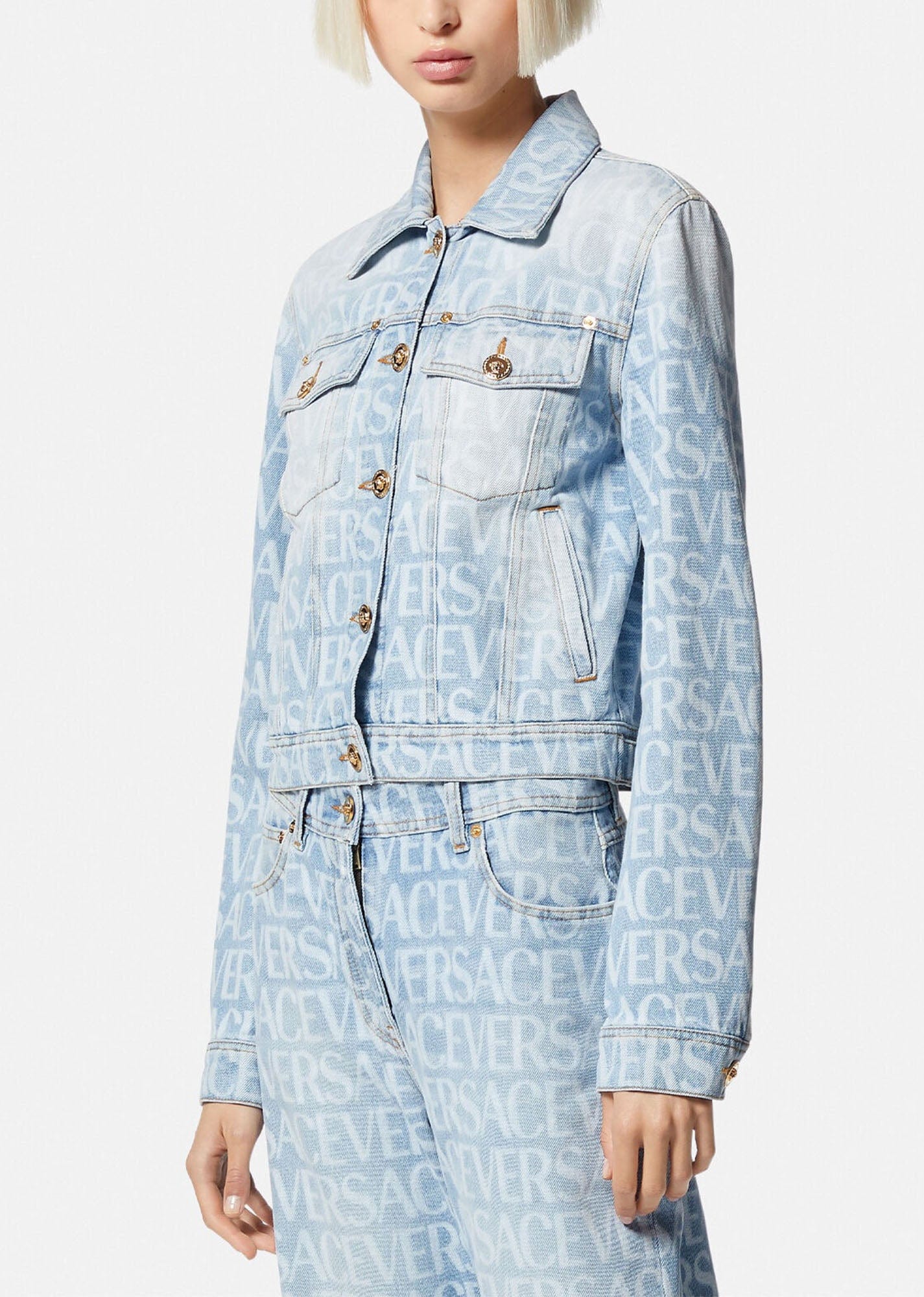 Versace Versace Allover Denim Jacket