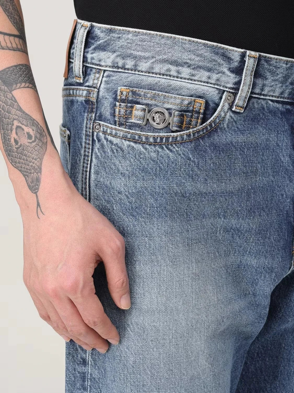 Versace Barocco-Detail Jeans