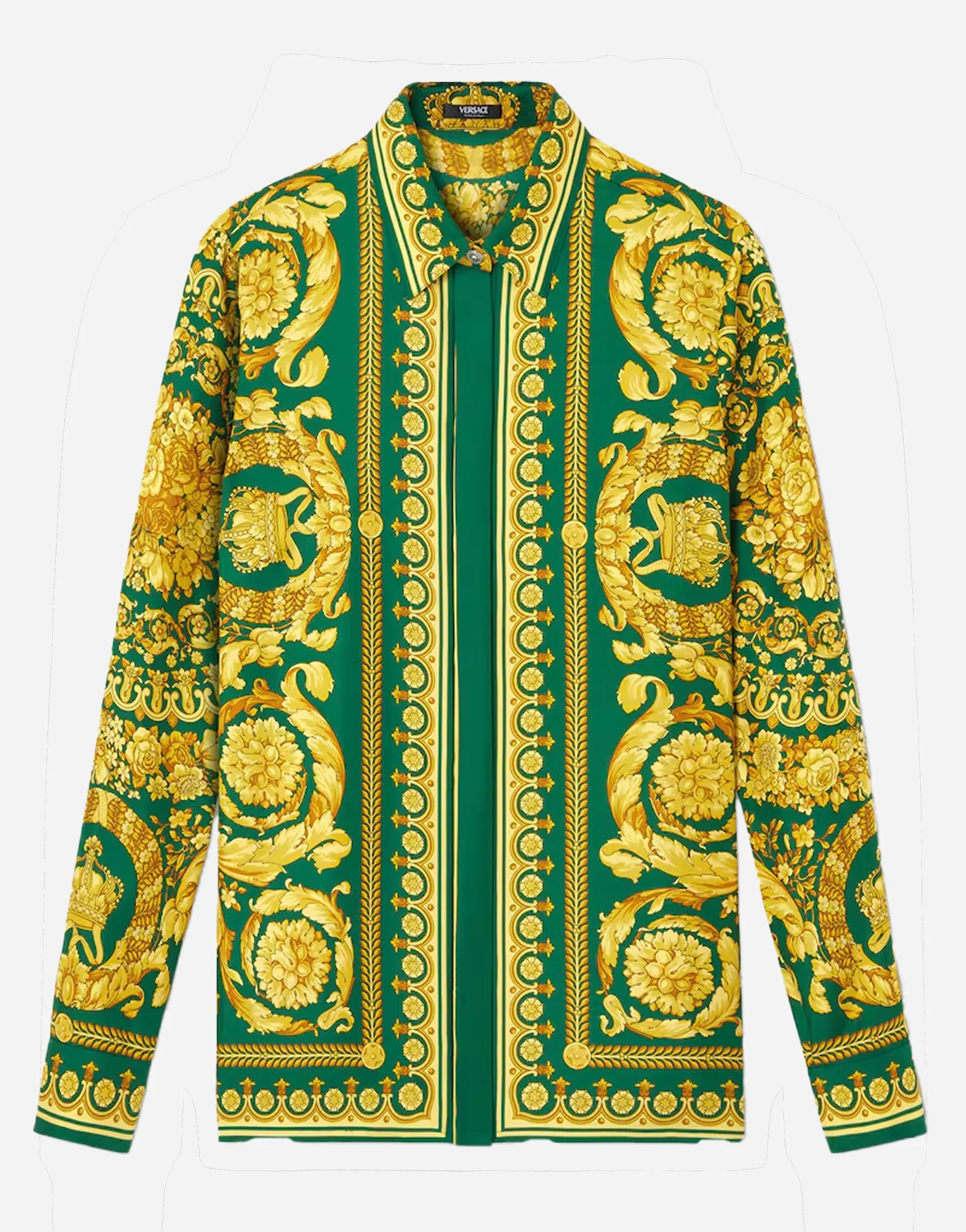Versace Barocco Printed Silk Shirt