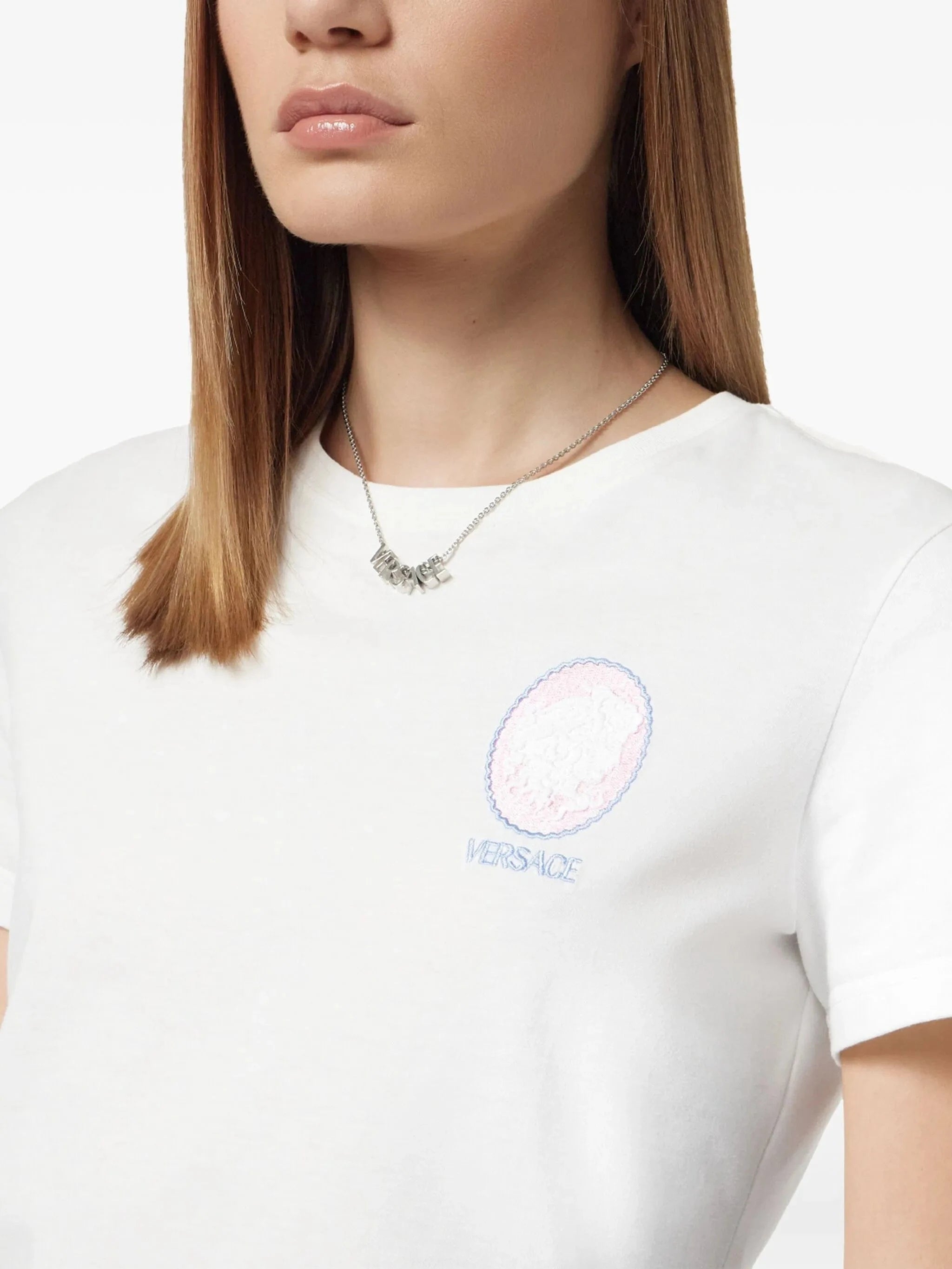 Versace Cameo Logo-Print T-Shirt