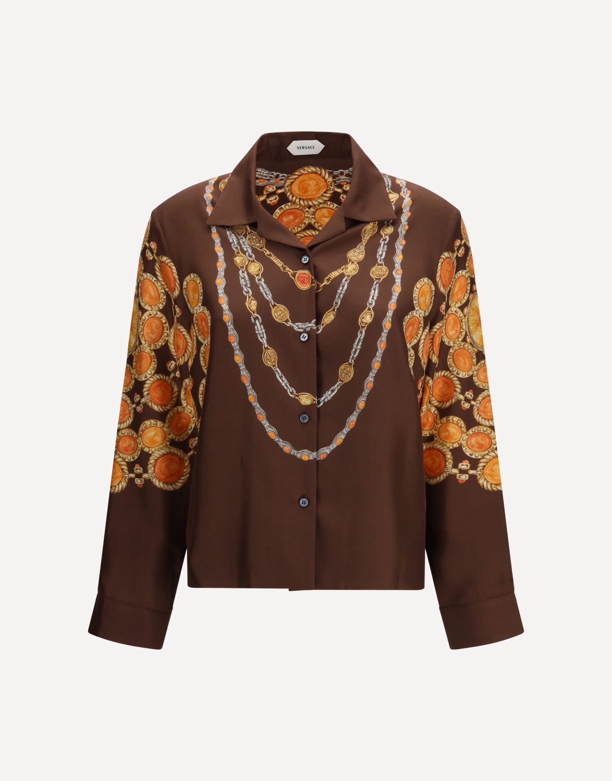 Versace Chain Print Buttoned Shirt