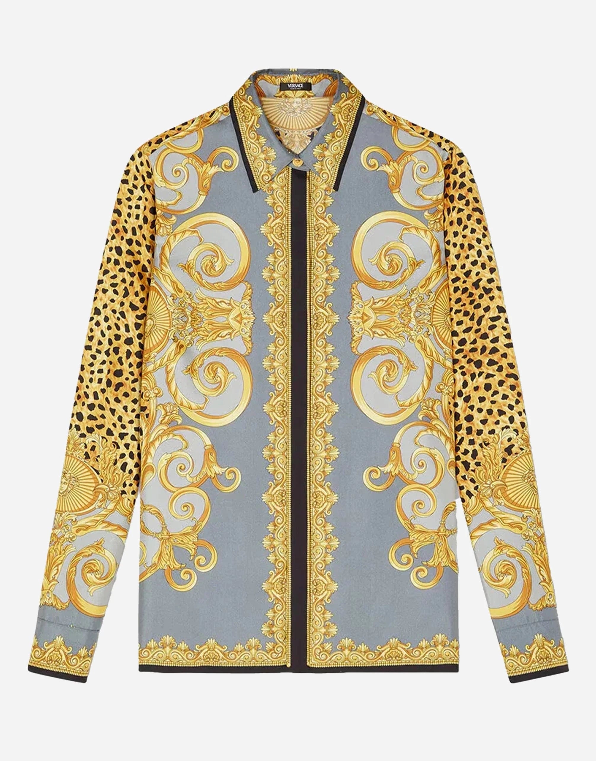 Versace Cheetah Foulard Silk Shirt