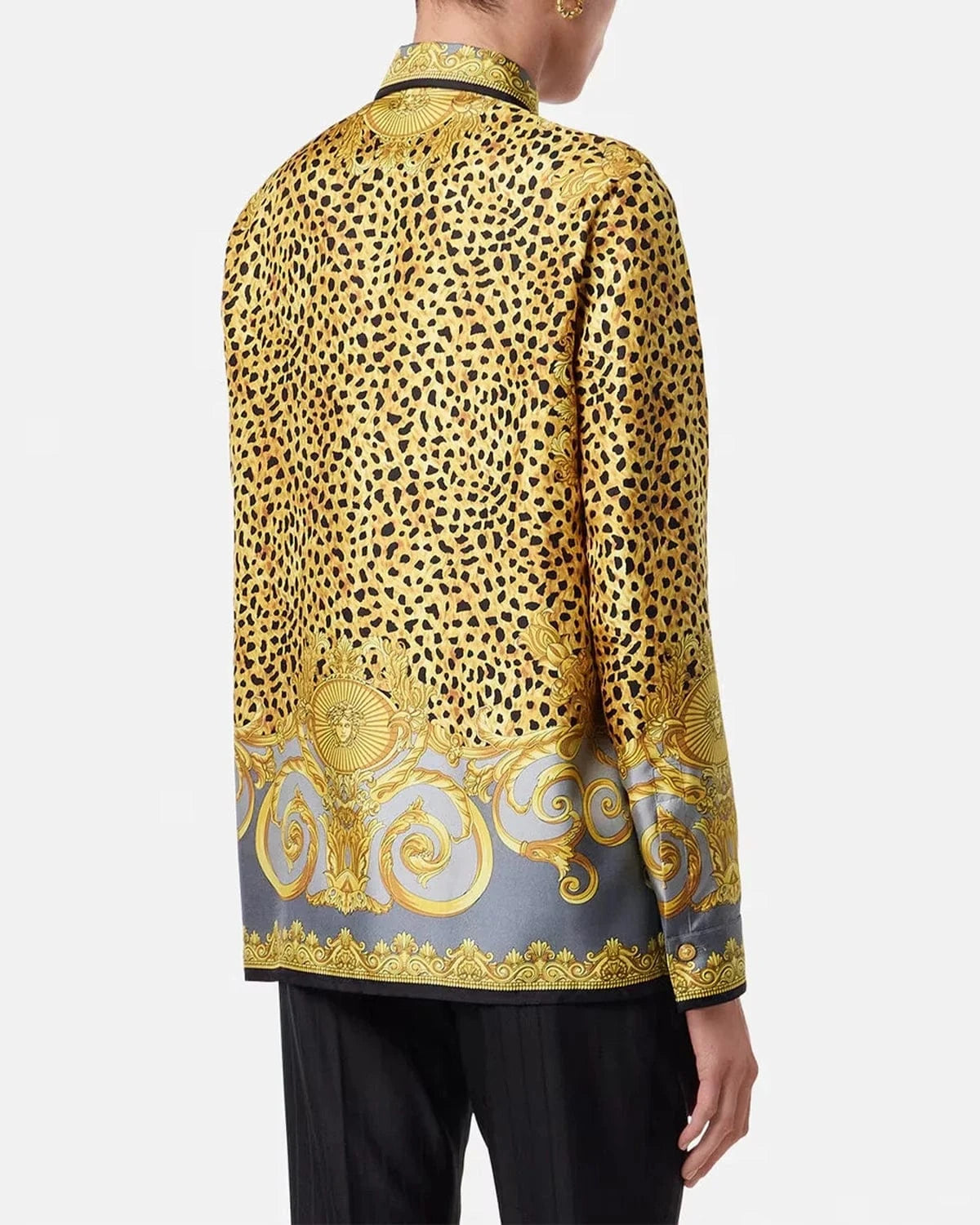 Versace Cheetah Foulard Silk Shirt