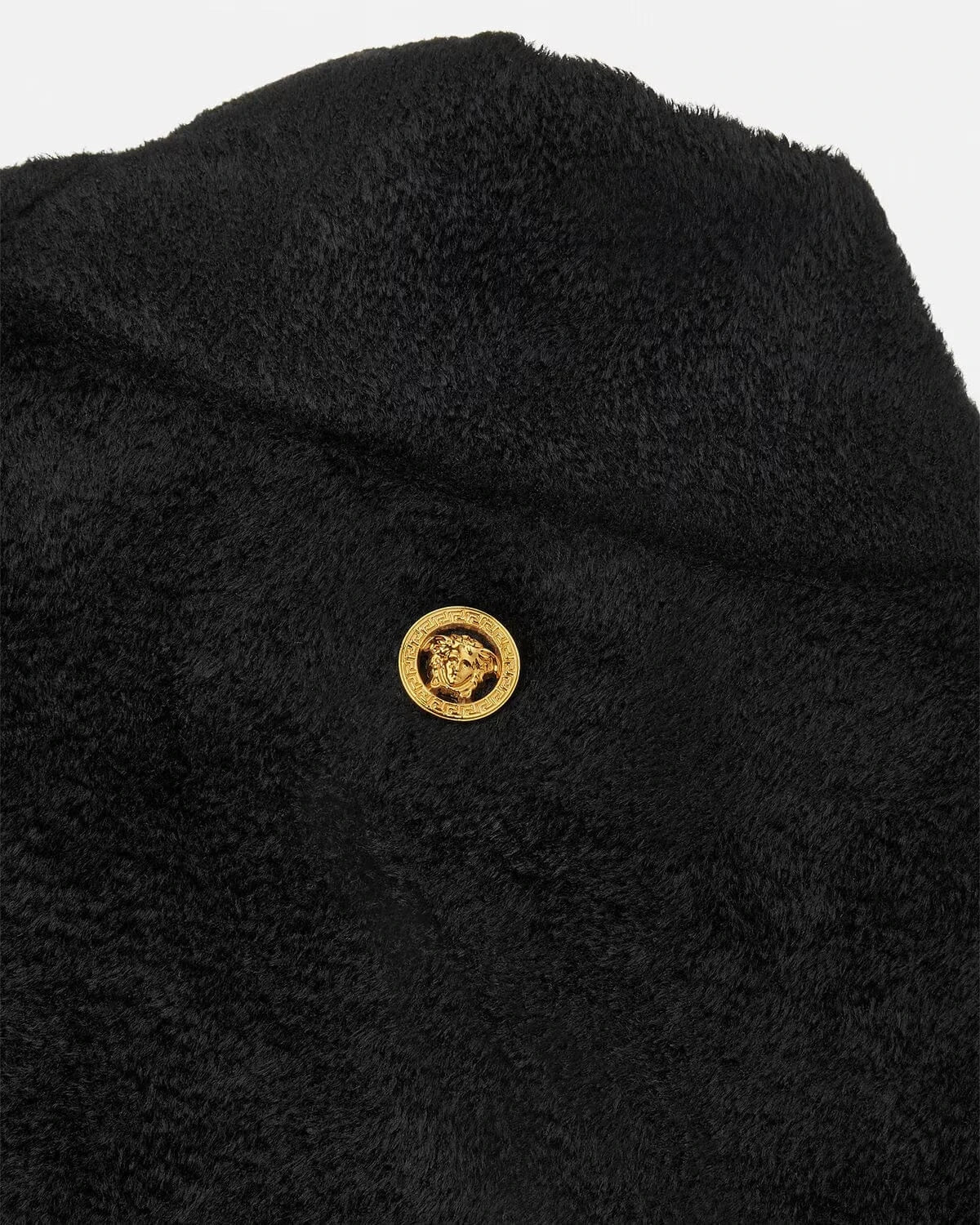 Versace Chenille Fitted Mock-Neck Top