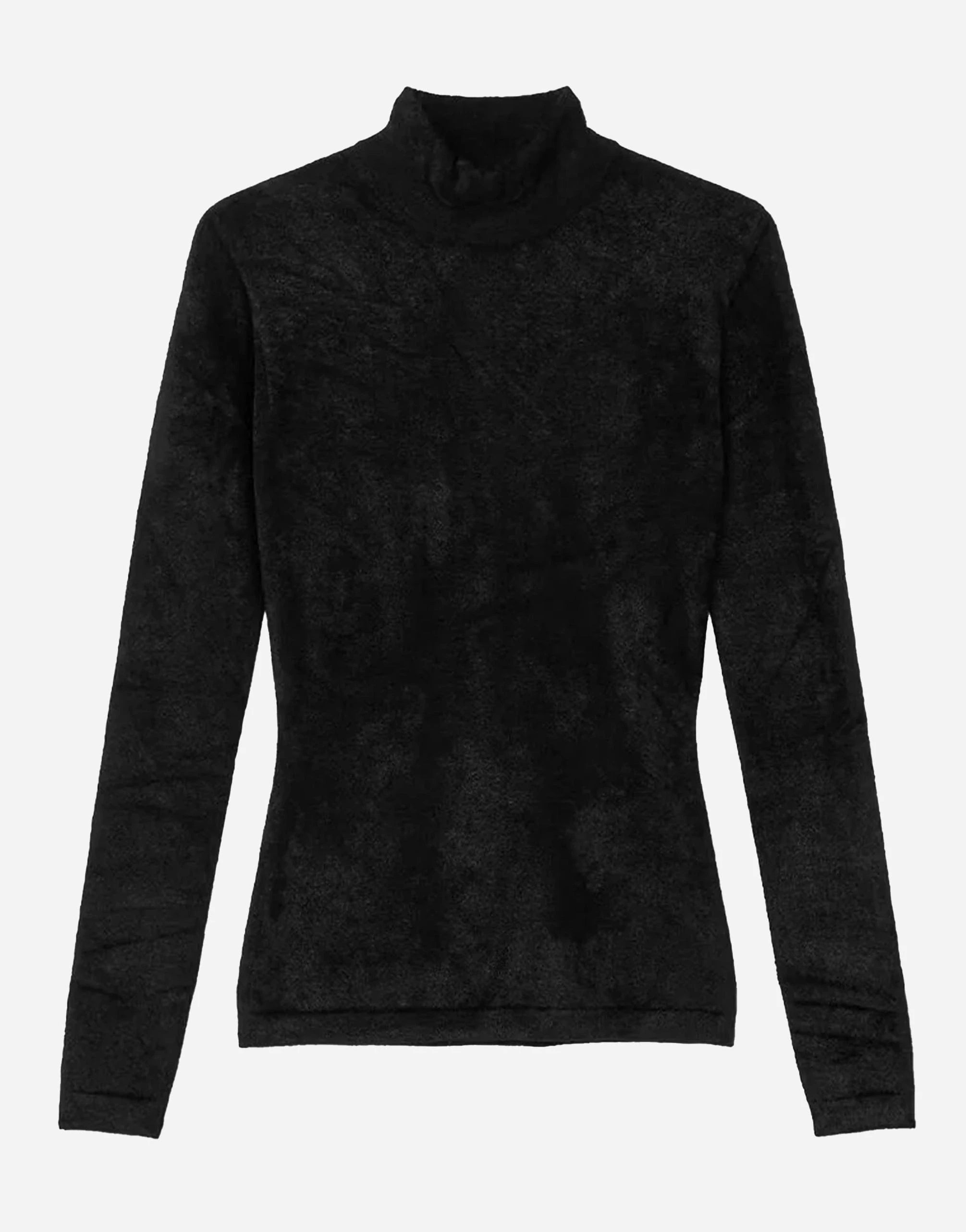 Versace Chenille Fitted Mock-Neck Top