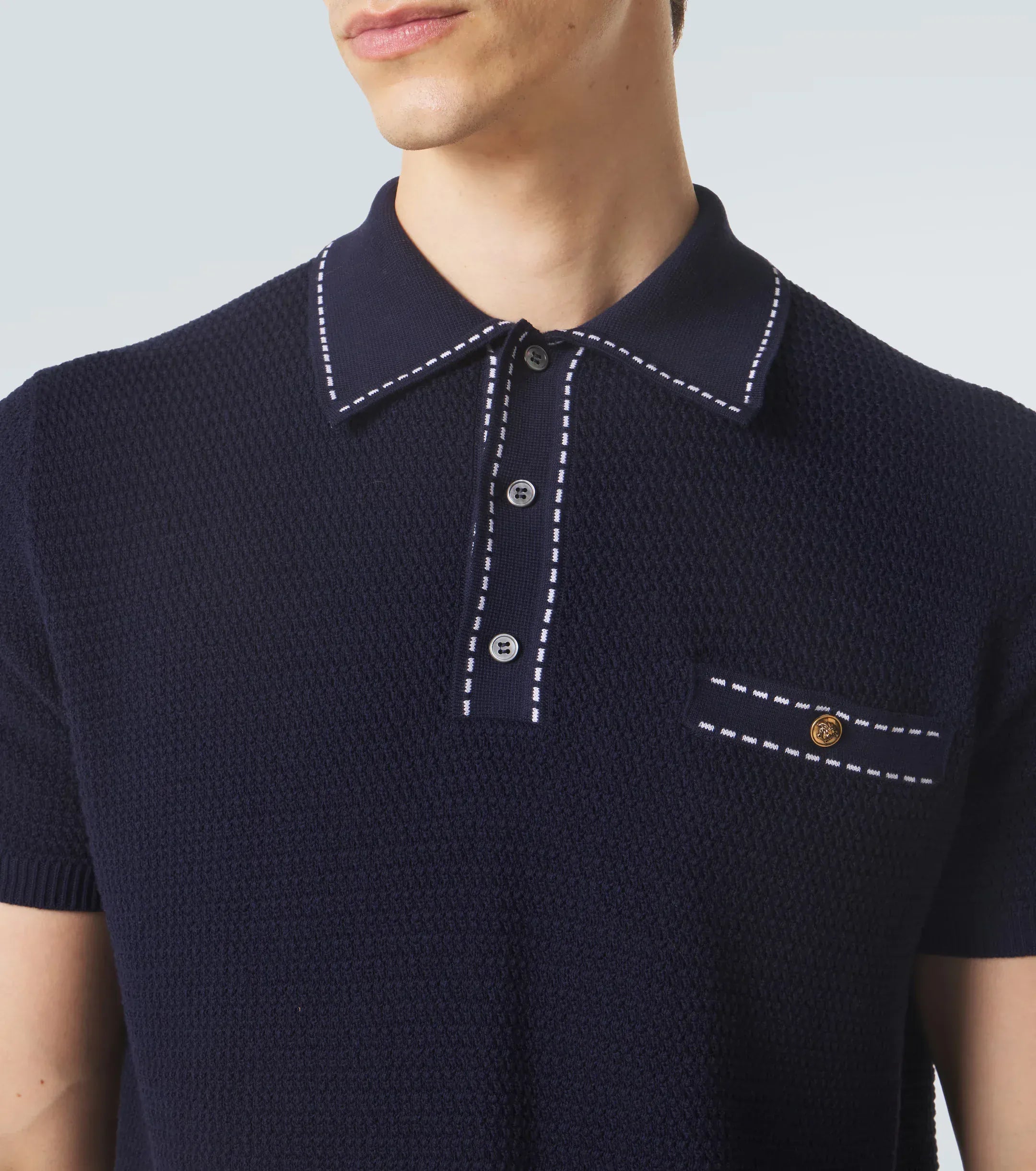 Versace Cotton Knit Polo
