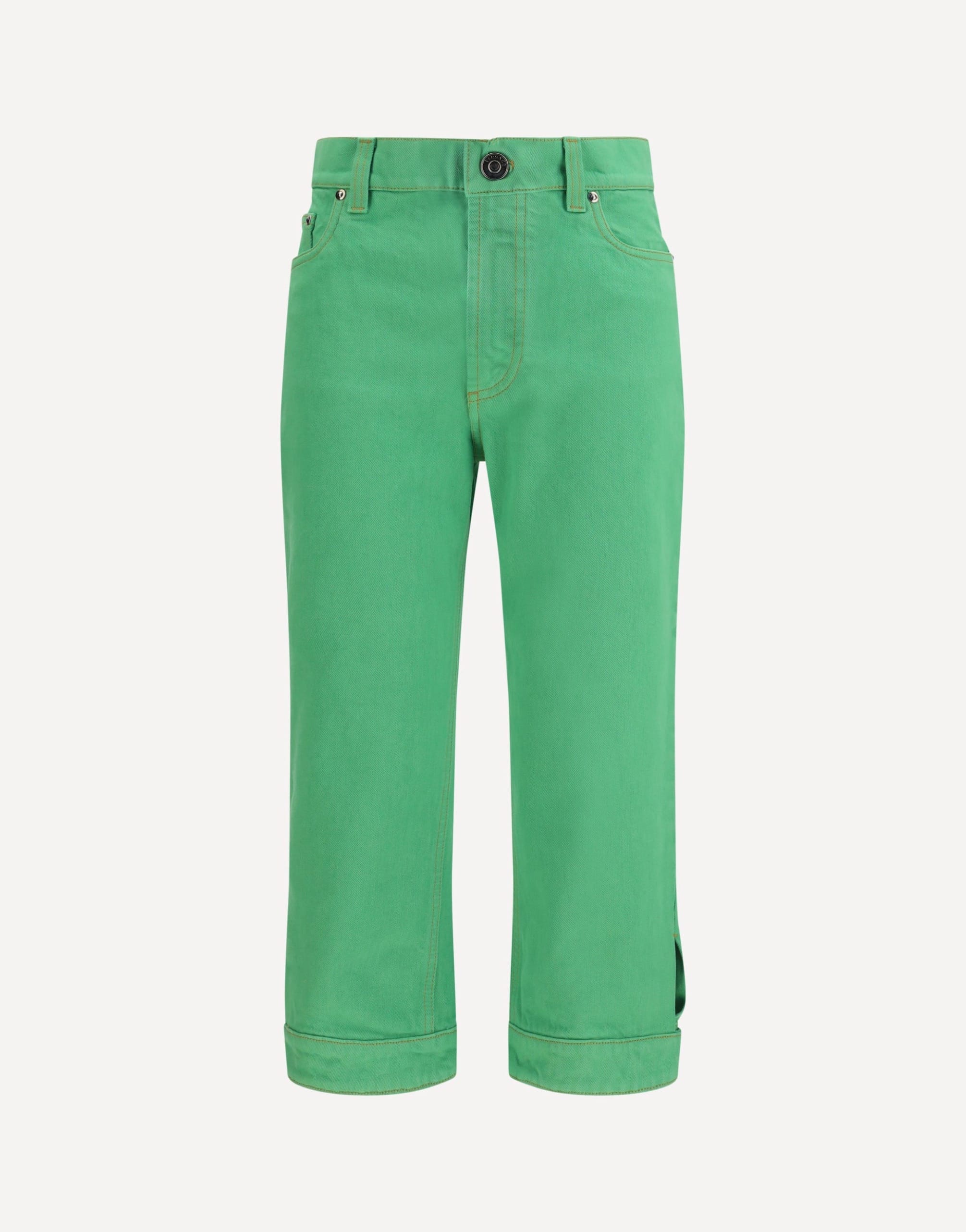 Versace Cropped Cotton Denim Jeans