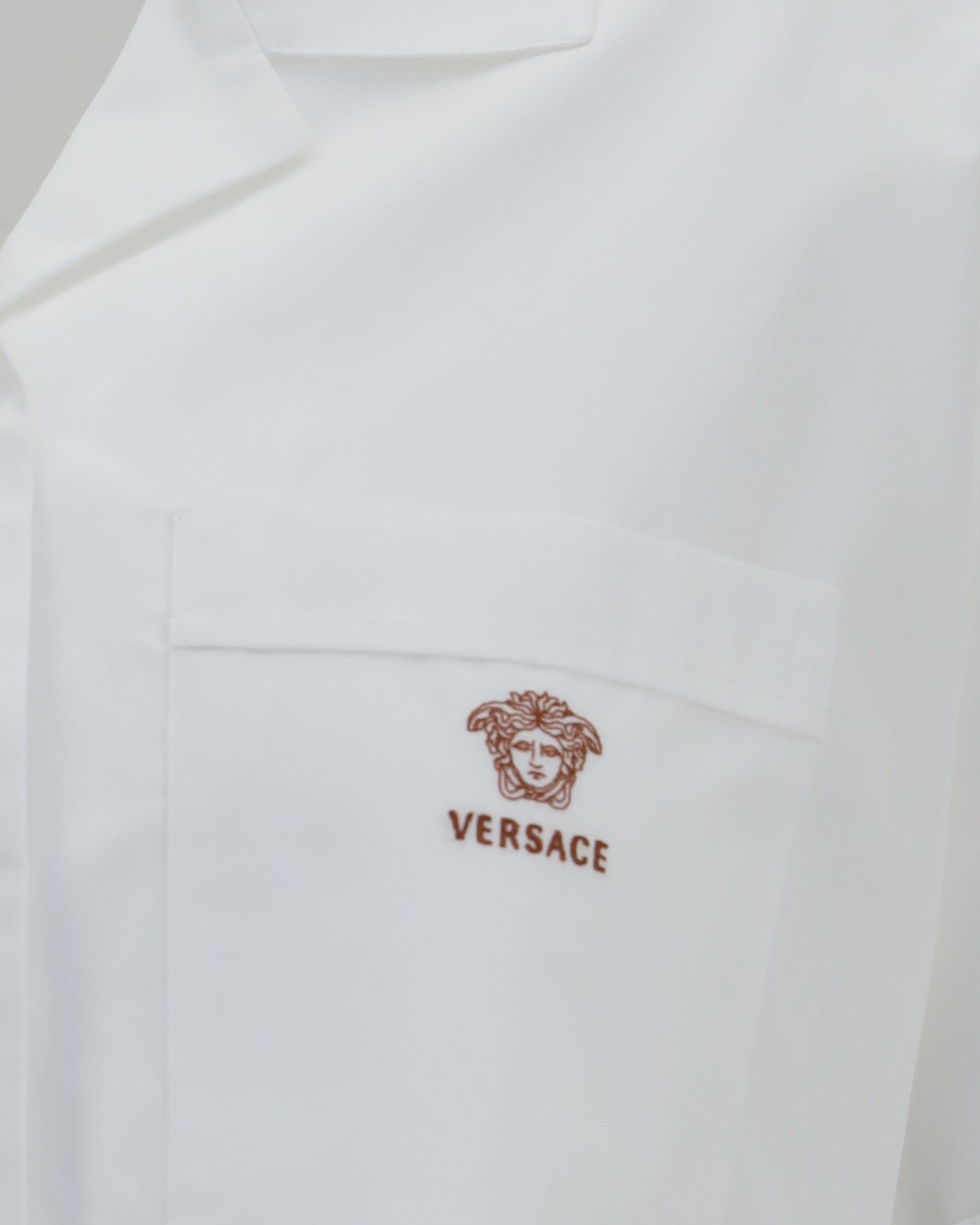 Versace Versace Cropped Cotton Poplin Shirt