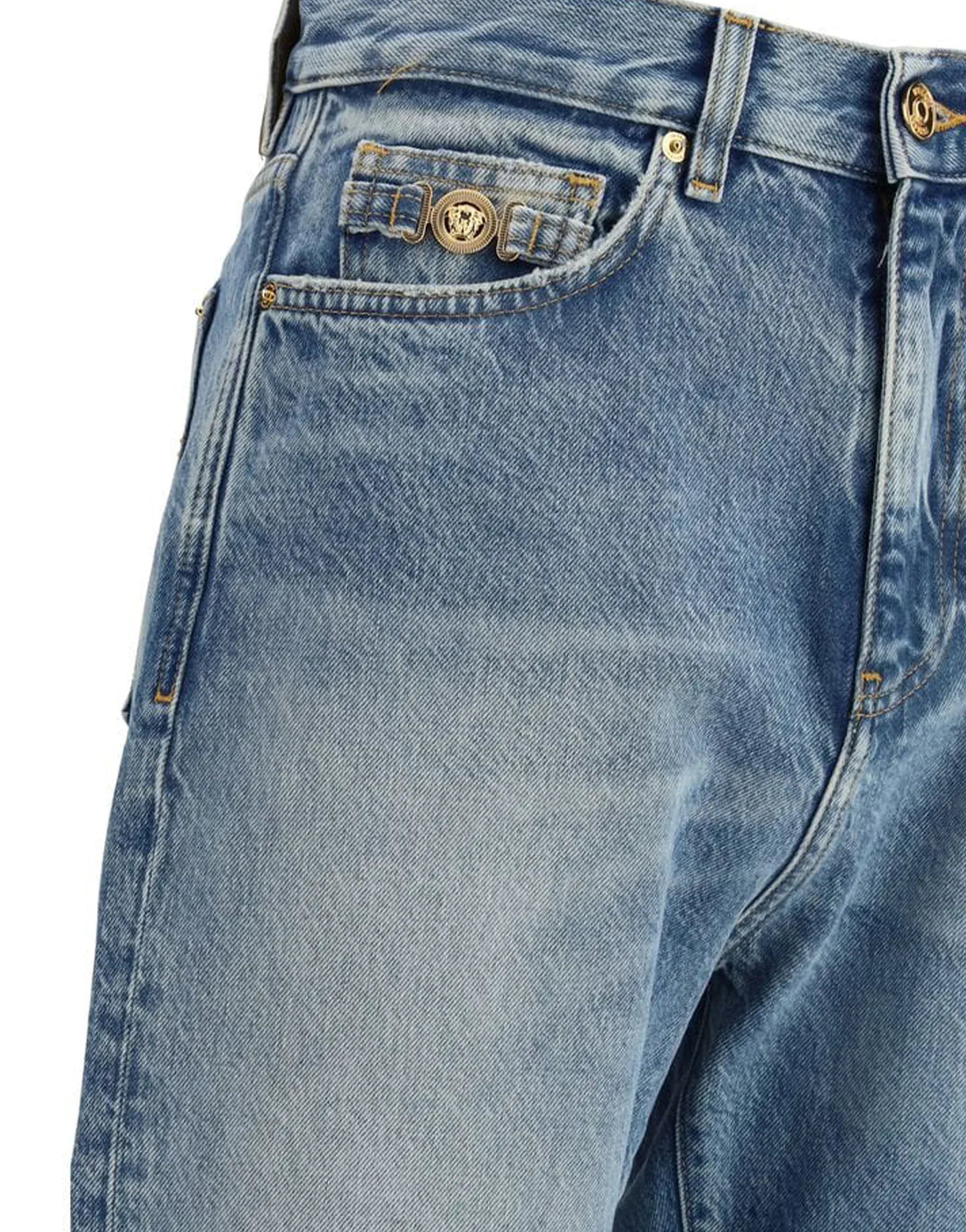Versace Distressed Denim Jeans
