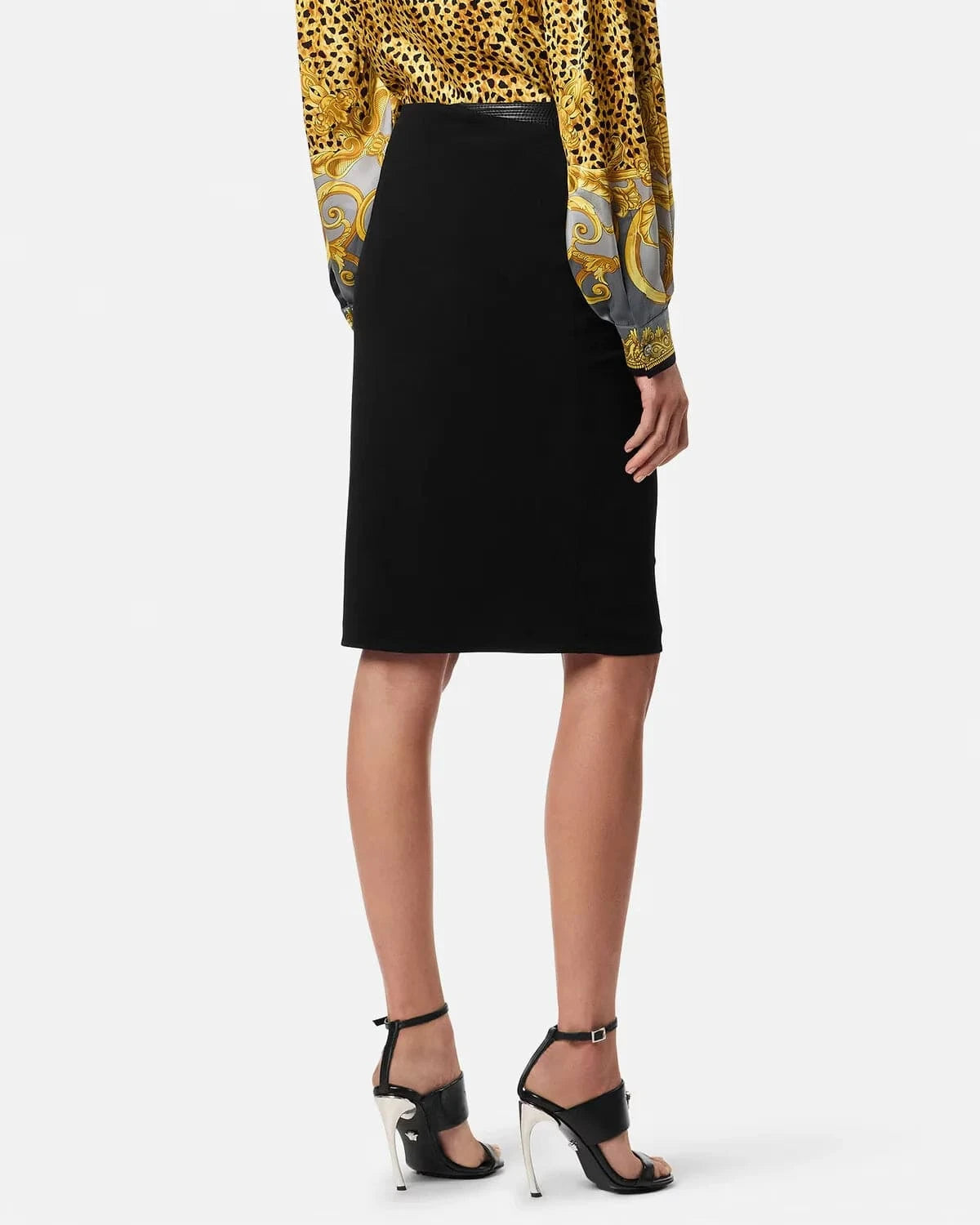 Versace Draped Midi Skirt
