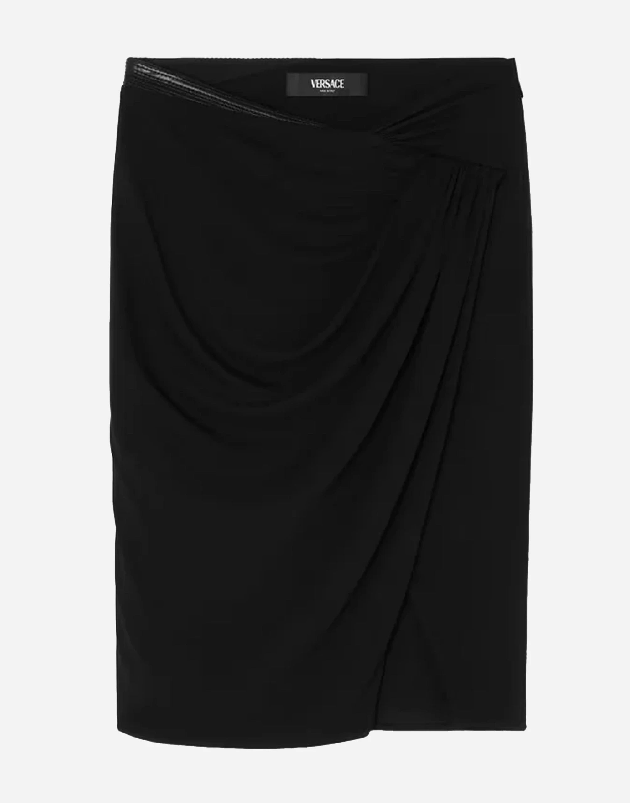 Versace Draped Midi Skirt