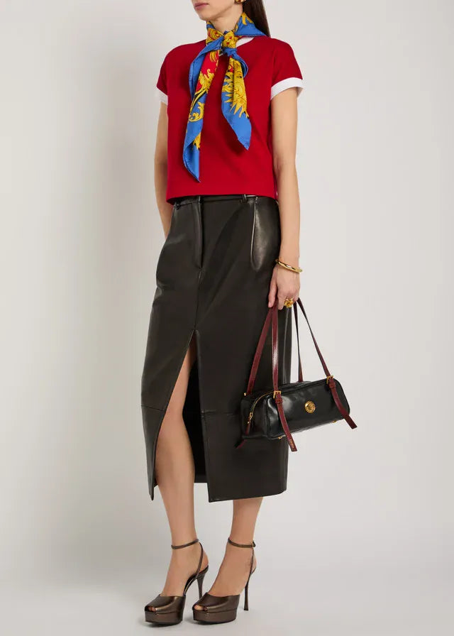 Versace Emblème Nappa Bowling Shoulder Bag