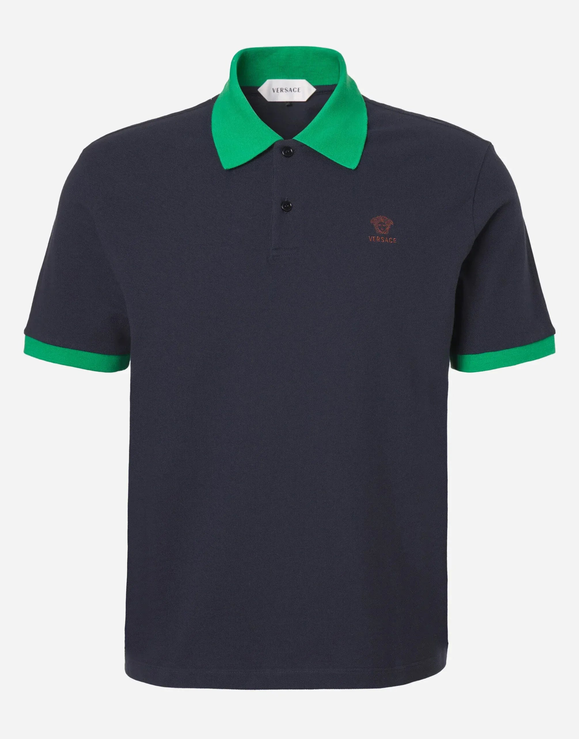 Versace Embroidered Cotton Piqué Polo