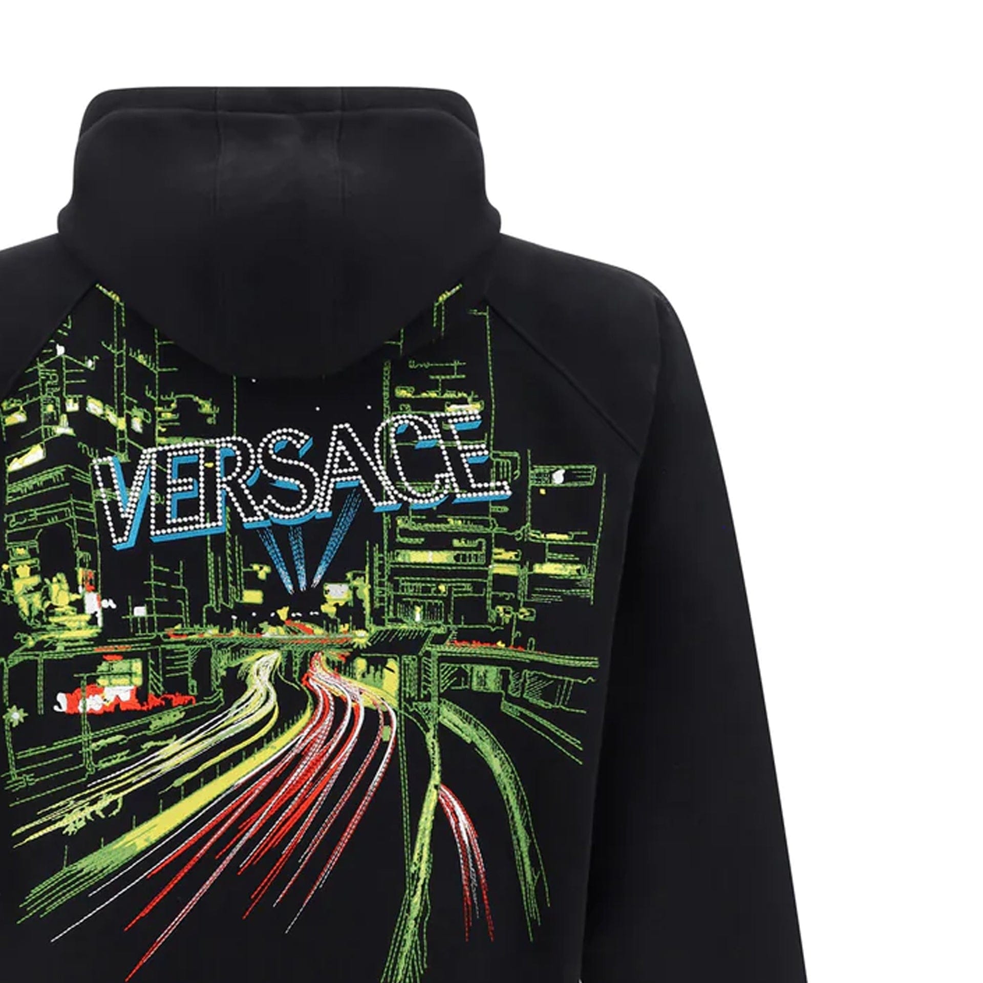Versace Embroidered Front Zip Hoodie