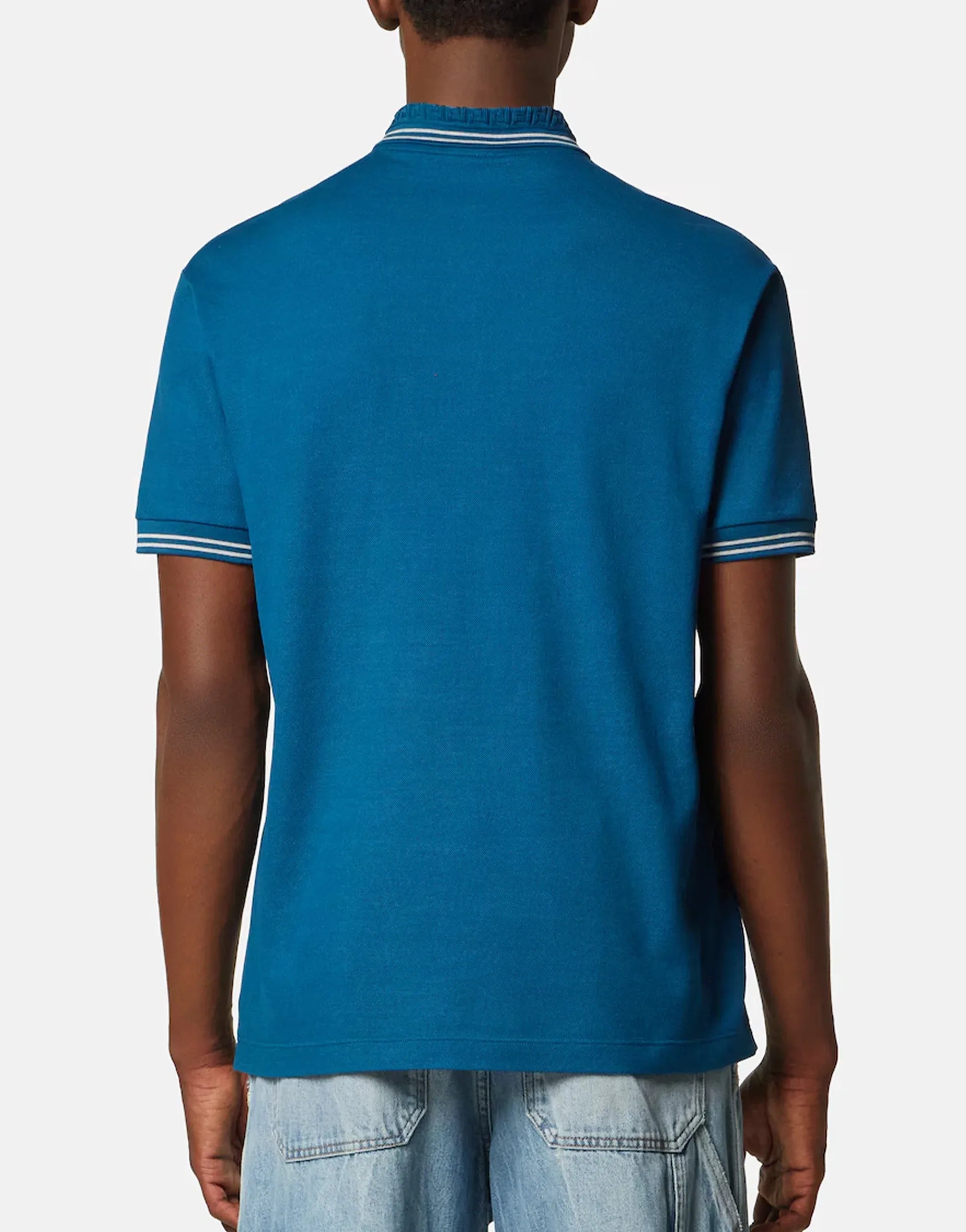 Versace Embroidered Piqué Polo