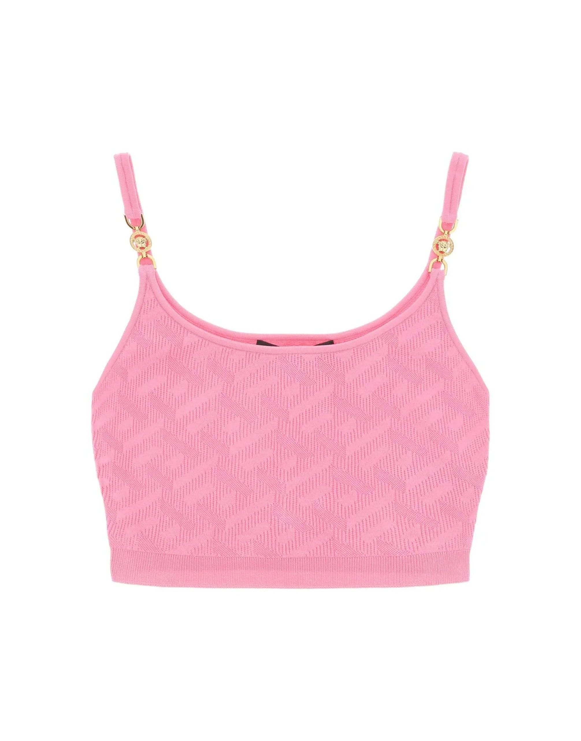 Versace Gg Jacquard Crop Top