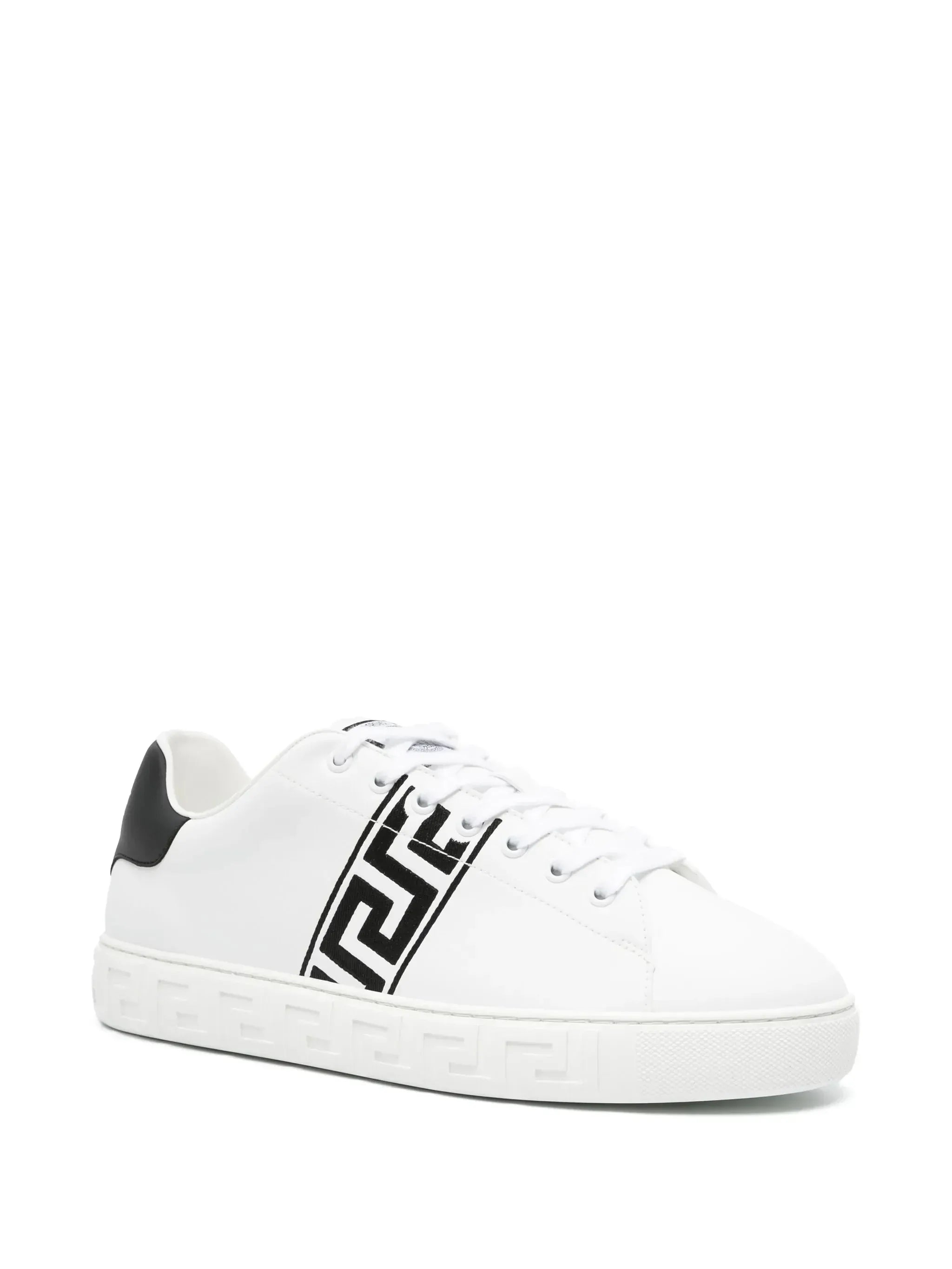 Versace Greca Embroidered Nylon Sneakers