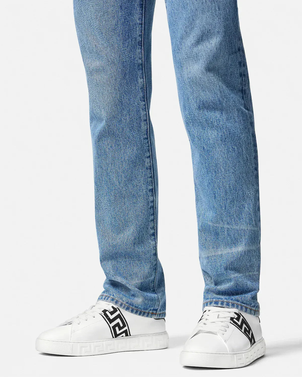 Versace Greca Embroidered Nylon Sneakers