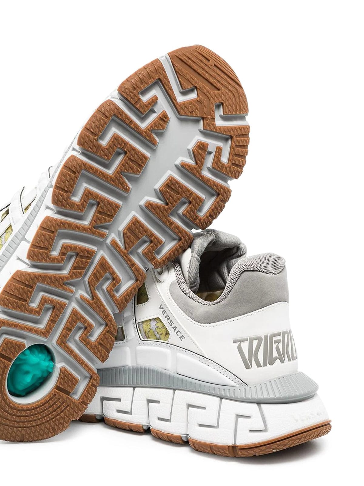 Versace Greek Motif Paneled Sneakers