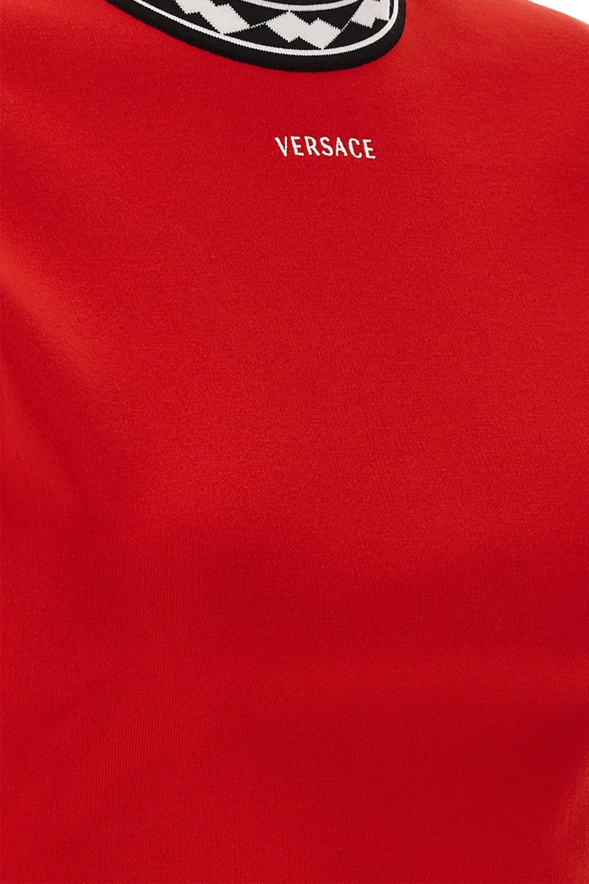 Versace Versace Jacquard Logo Knit Mini Dress