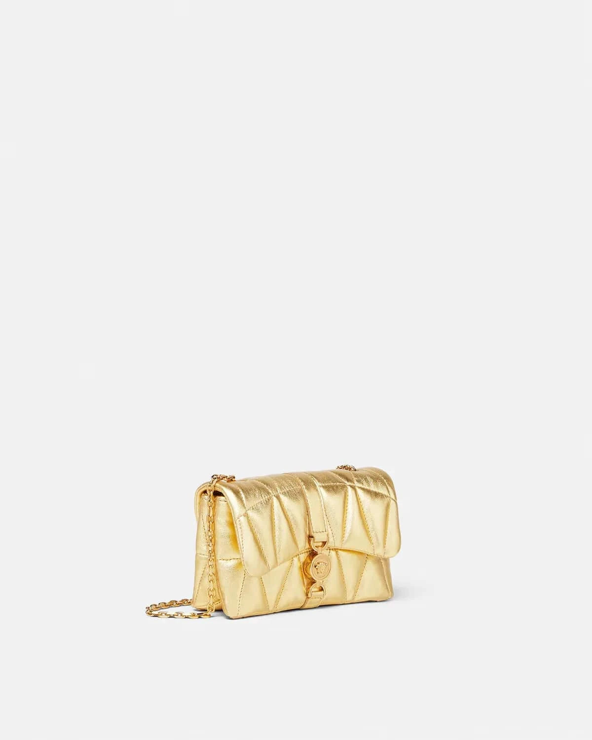 Versace Kleio Metallic Quilted Mini Bag