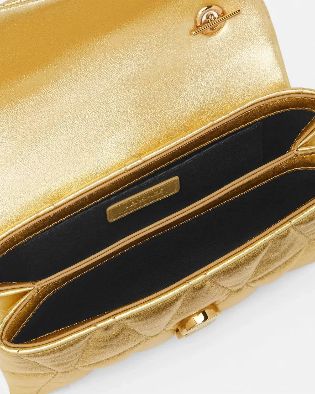 Versace Kleio Metallic Quilted Mini Bag
