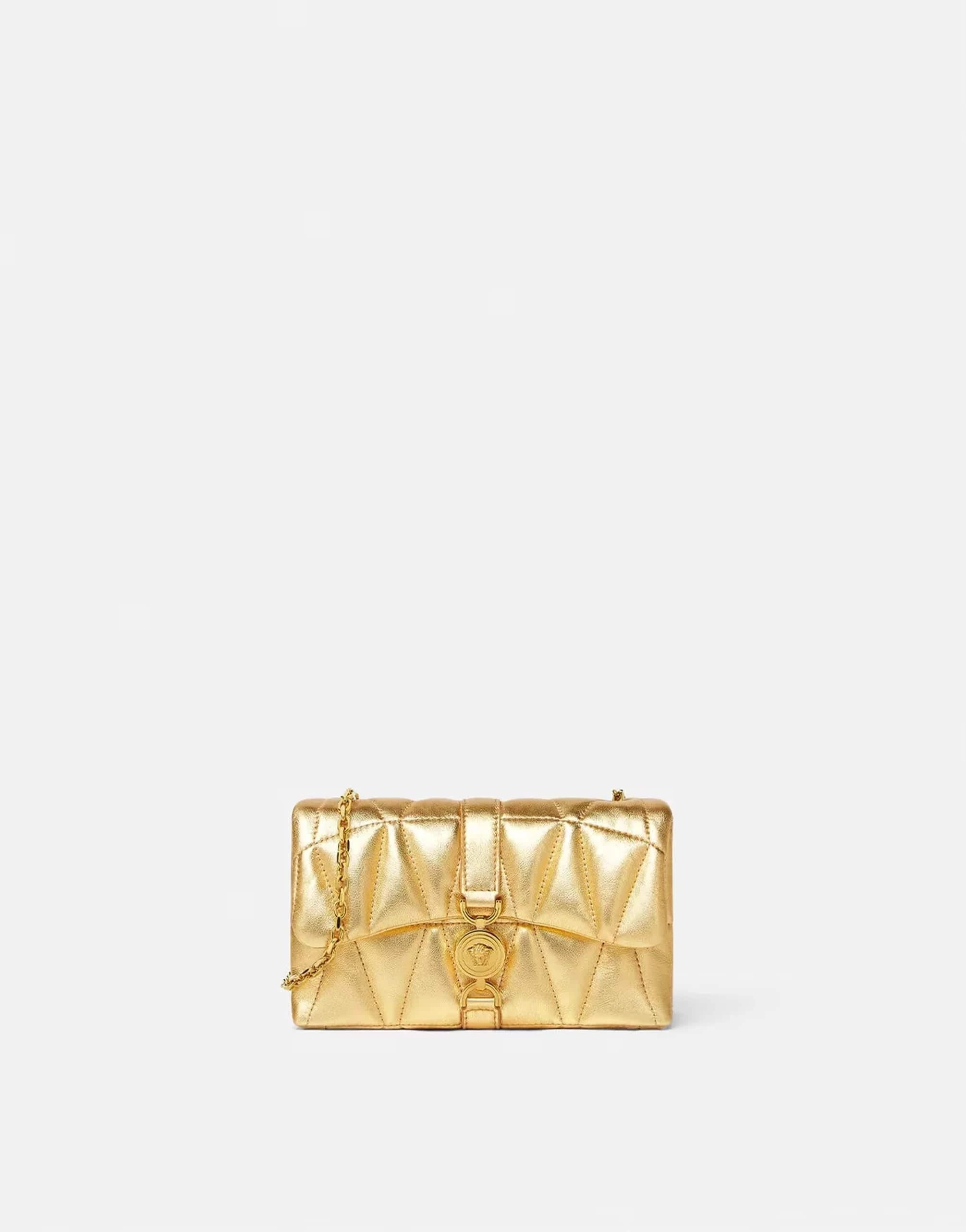 Versace Kleio Metallic Quilted Mini Bag