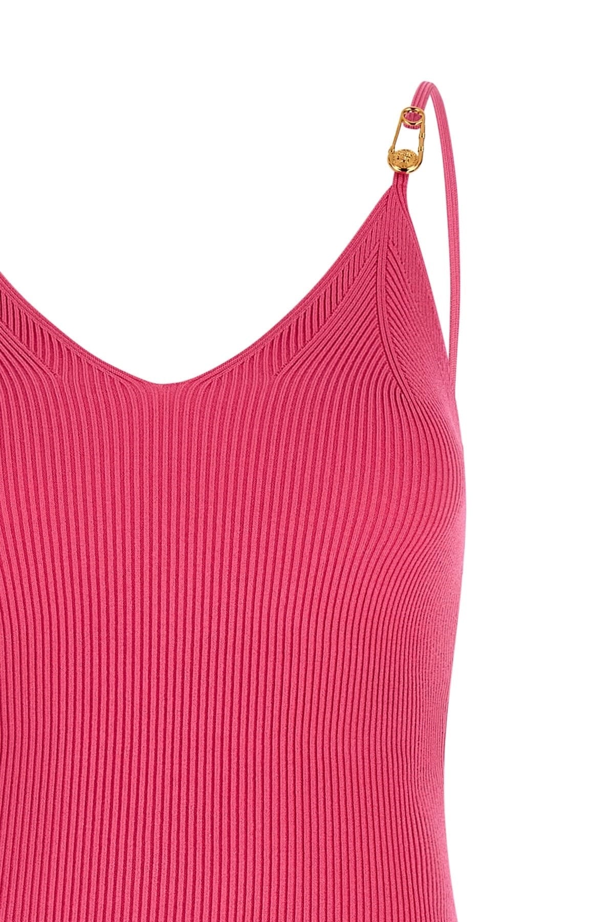 Versace Versace Knit V-Neck Sheath Dress