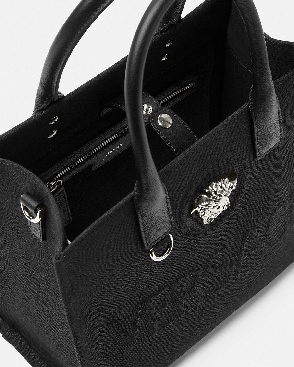 Versace La Medusa Canvas Small Tote Bag