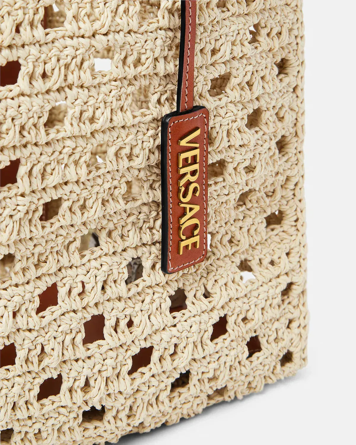 Versace La Medusa Large Raffia Tote Bag