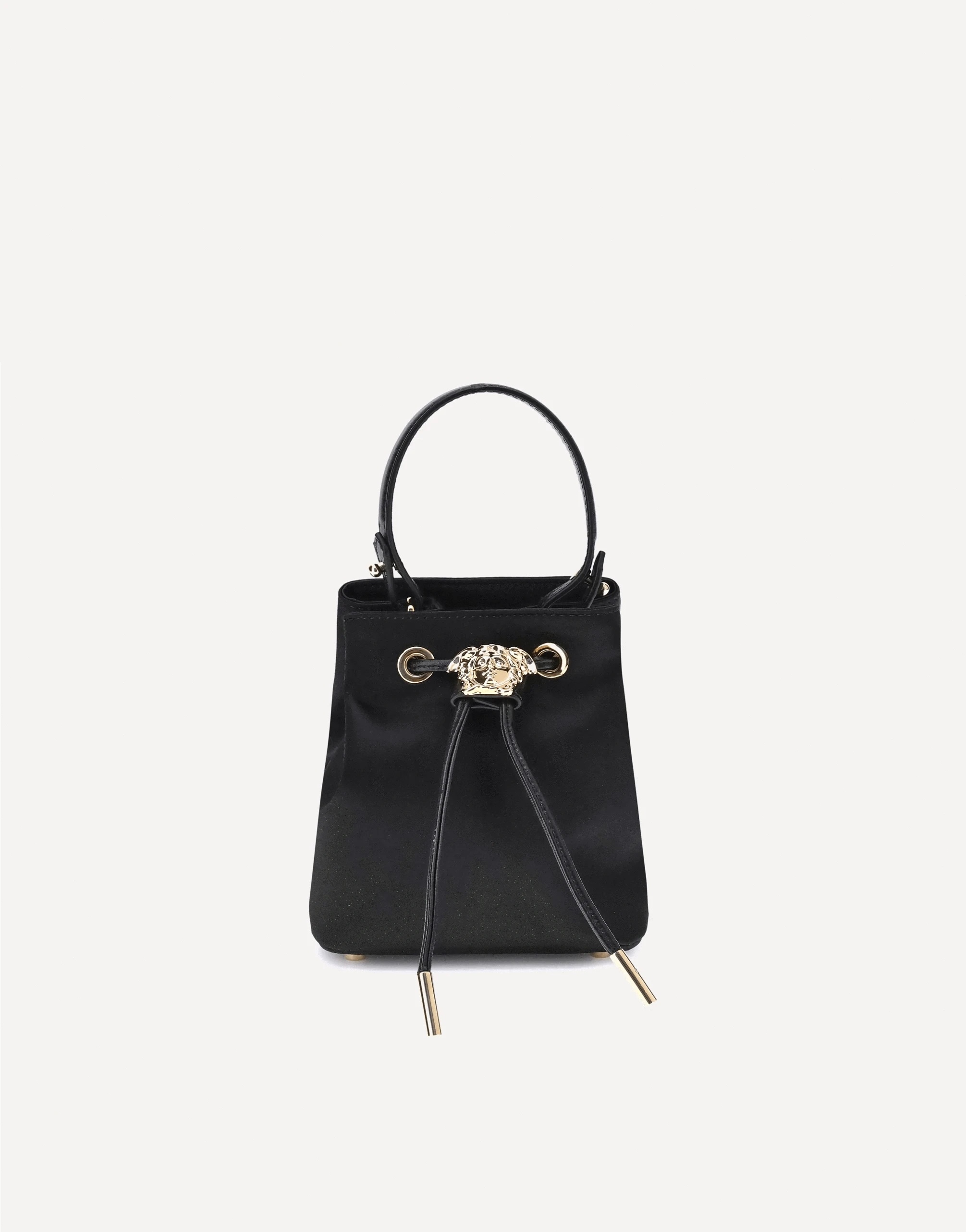 Versace La Medusa Satin Mini Bucket Bag