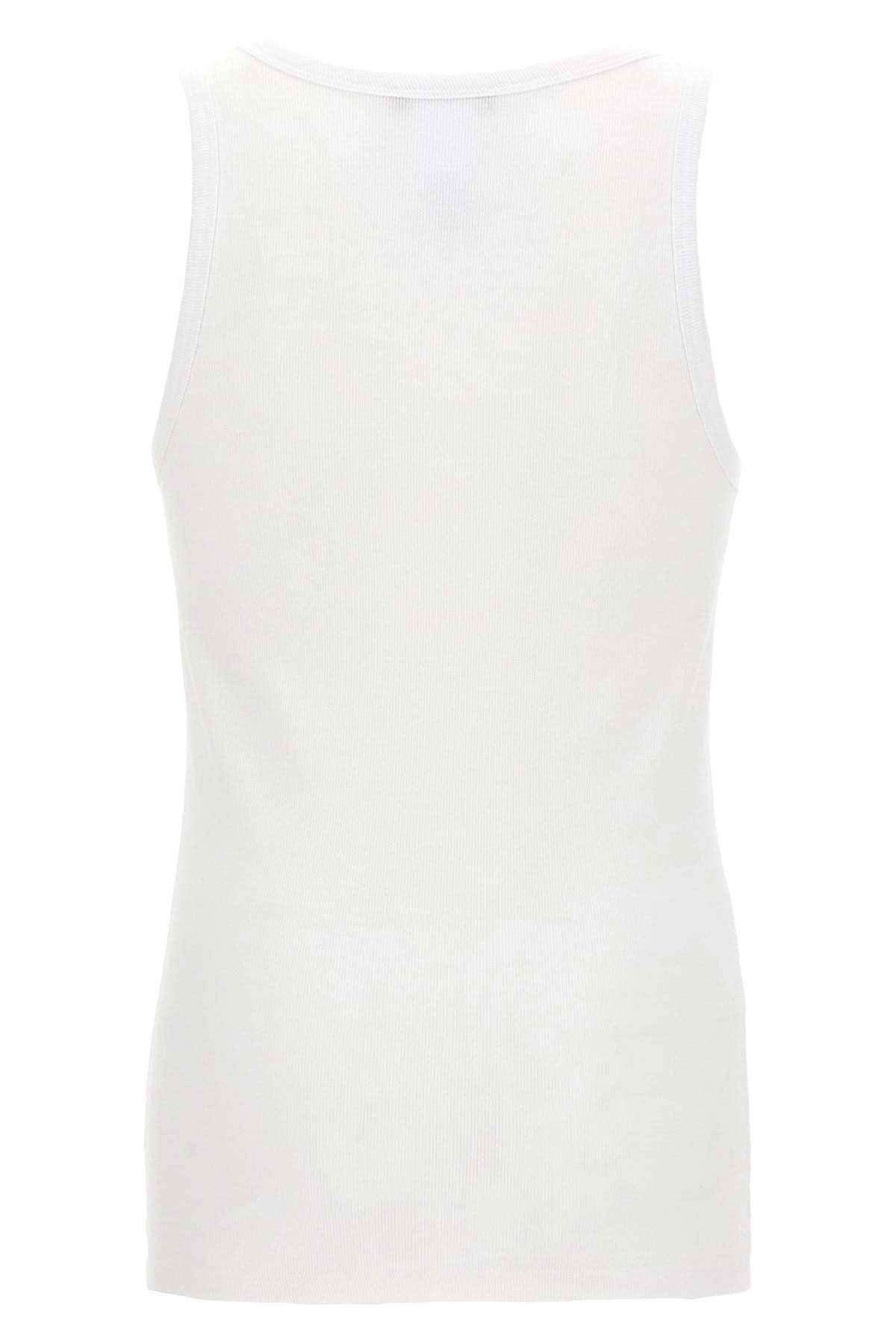 Versace Versace Logo Embroidered Tank Top