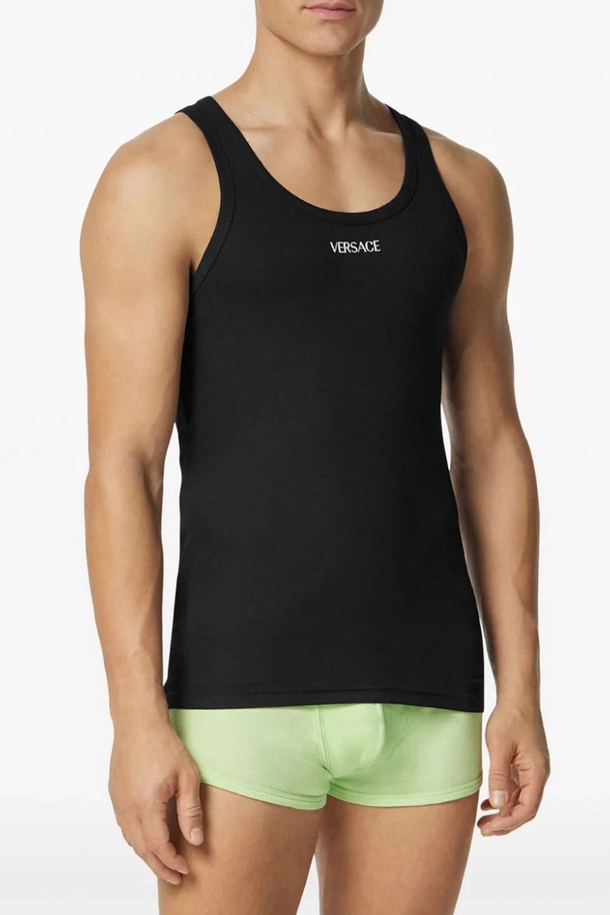 Versace Logo Embroidered Tank Top - alternate view