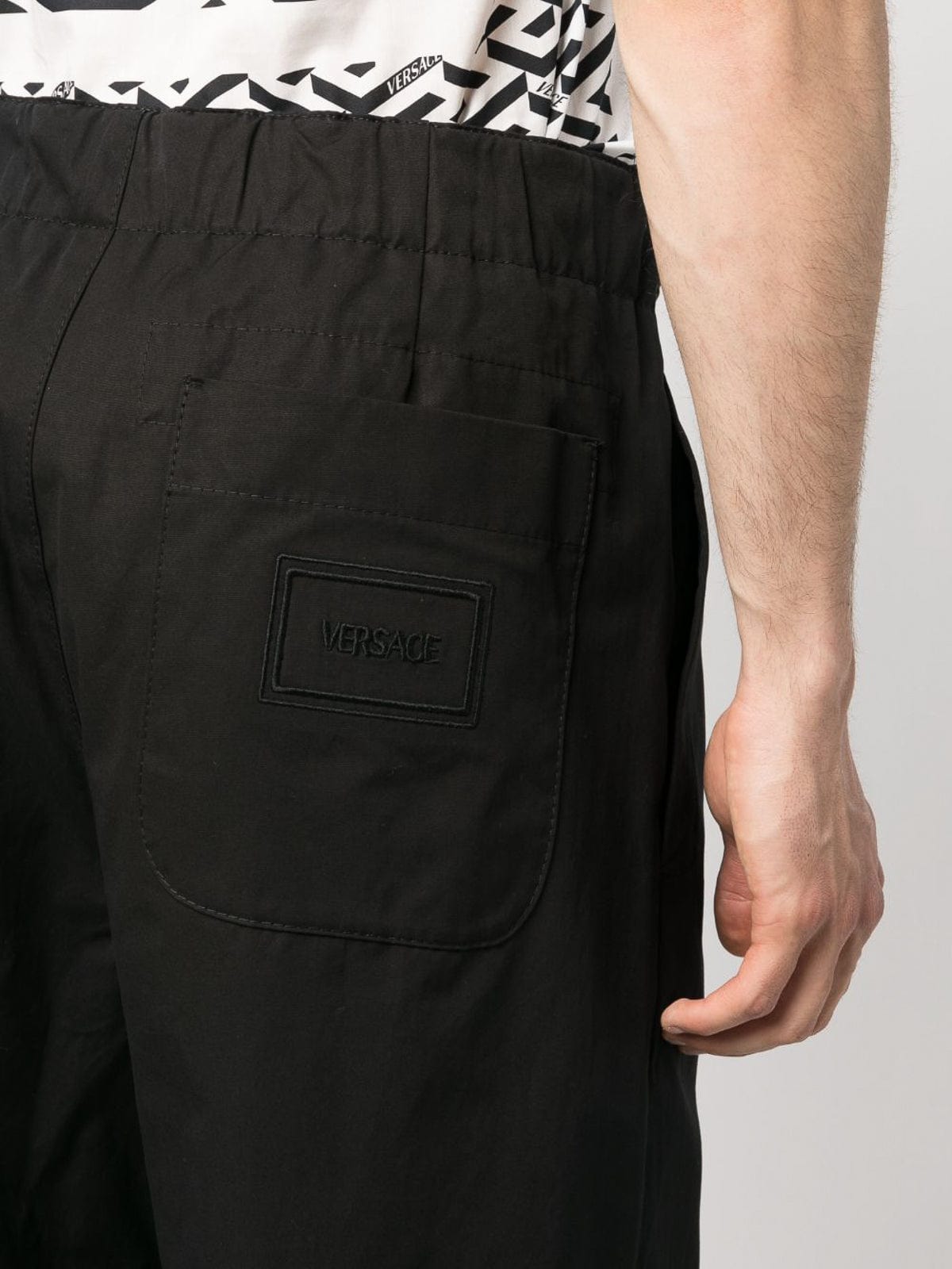 Versace Logo-Embroidery Straight Trousers