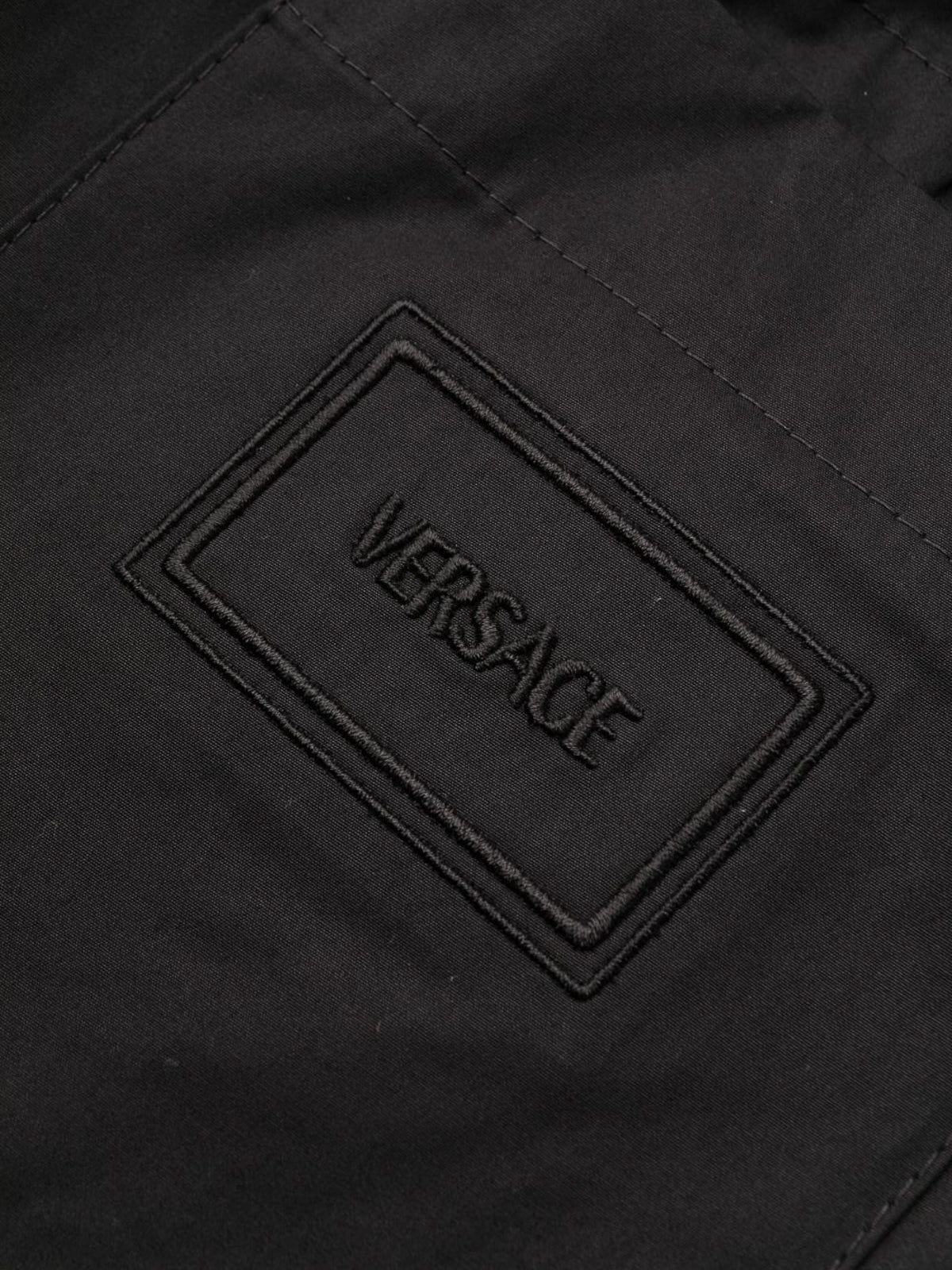 Versace Logo-Embroidery Straight Trousers