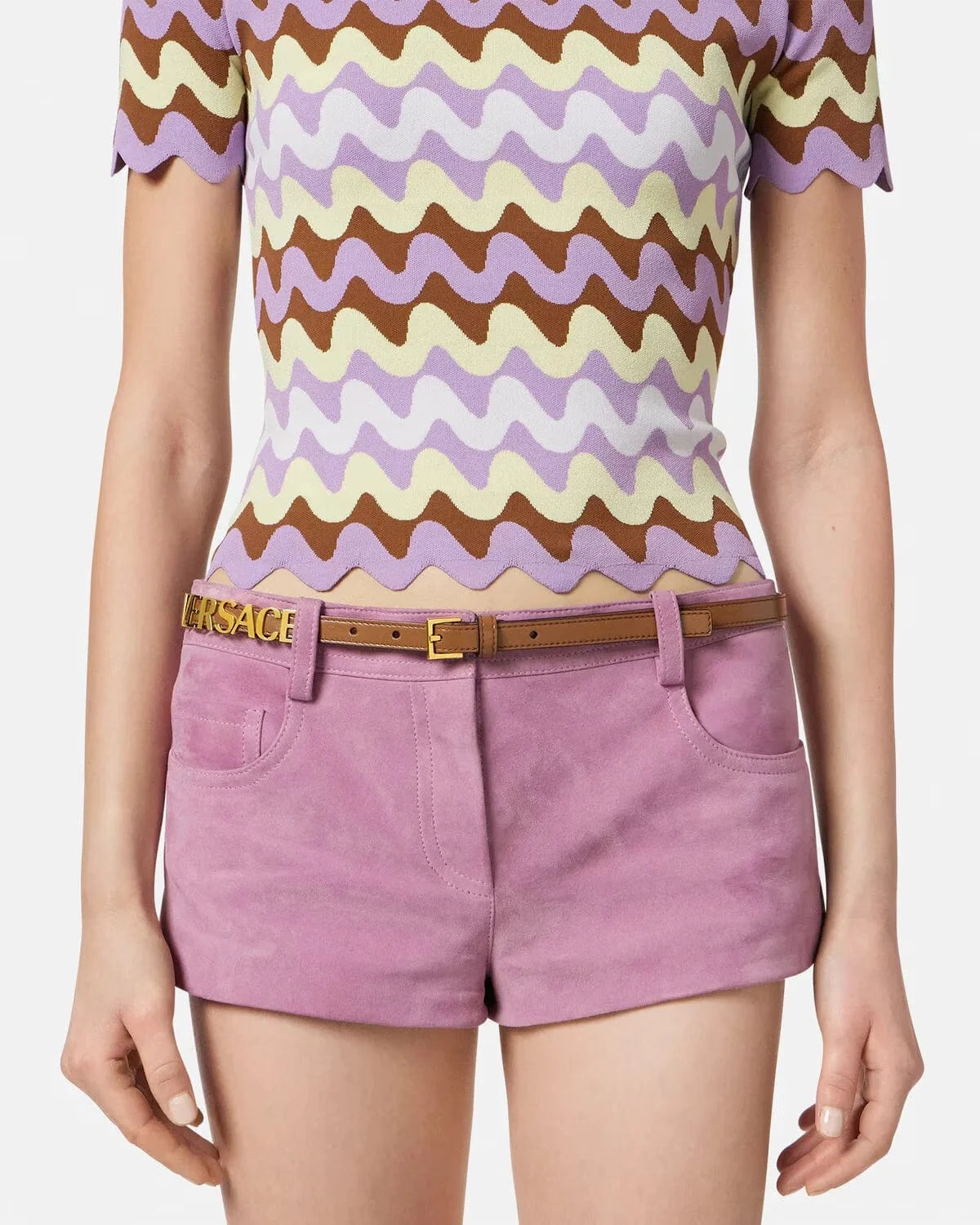 Versace Logo Leather Belt