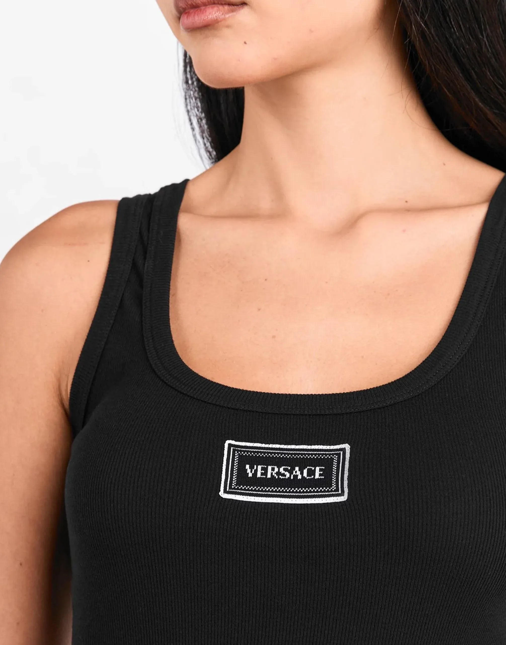Versace Logo-Patch Tank Top