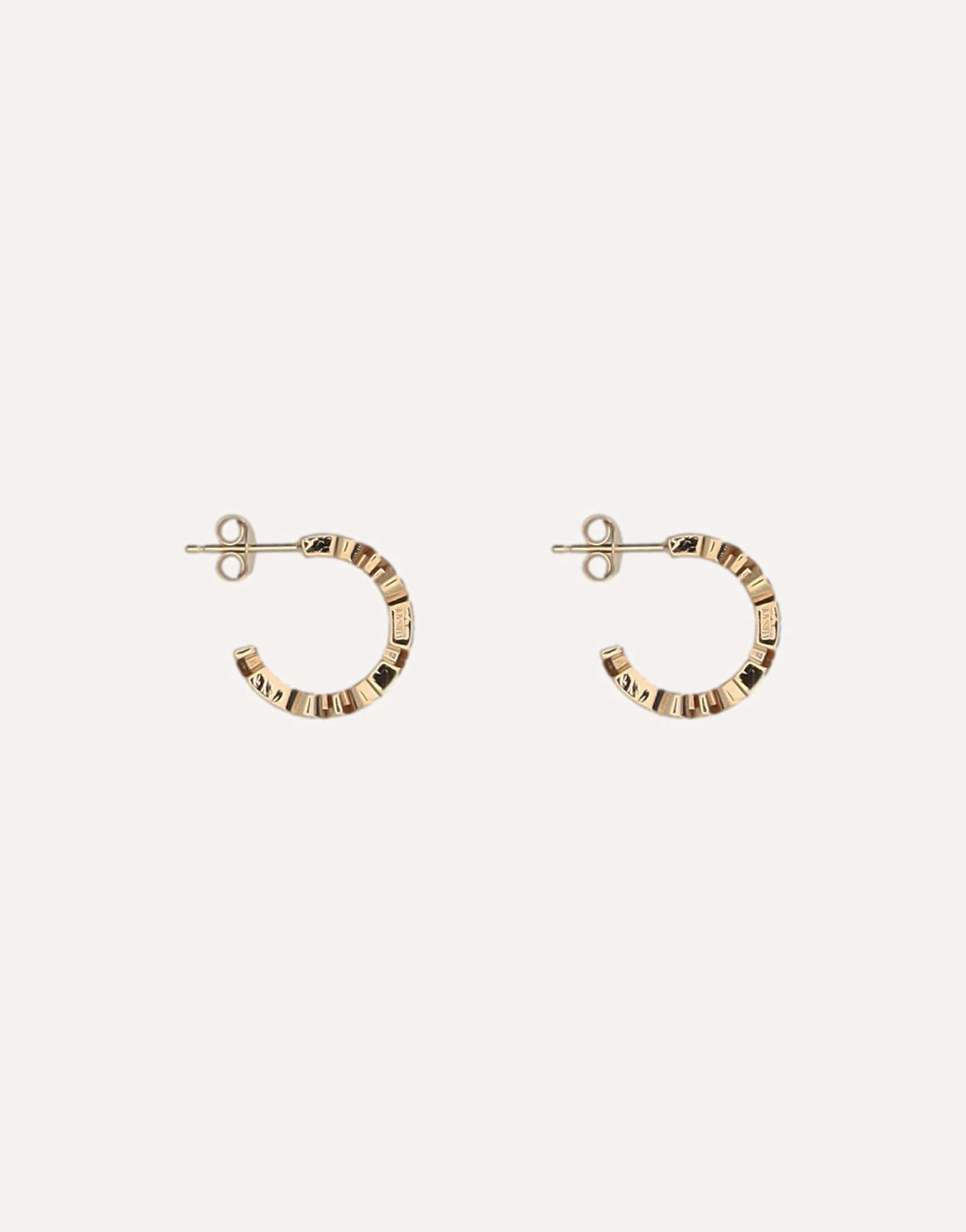 Versace Logoed Ring Earrings