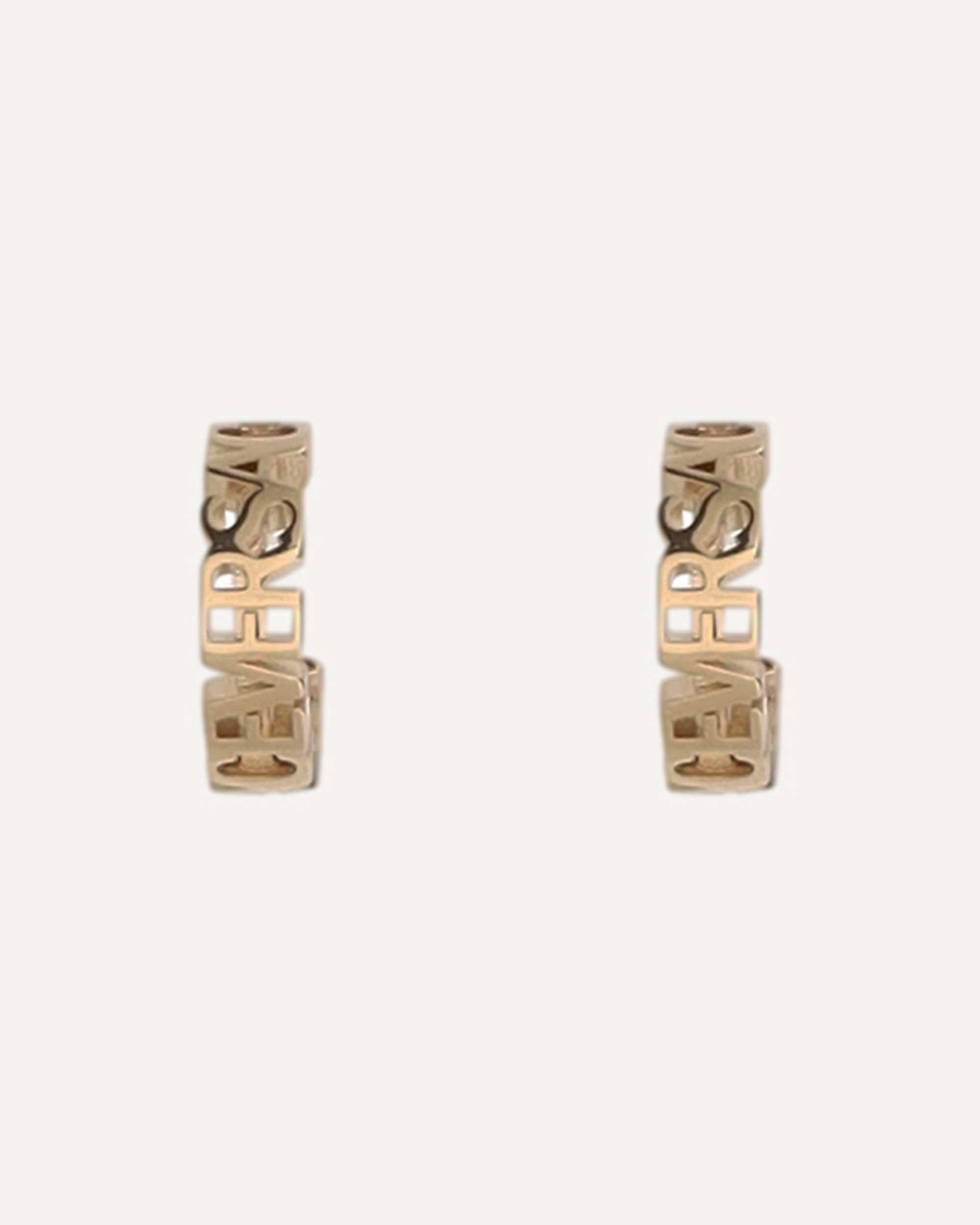 Versace Logoed Ring Earrings - alternate view