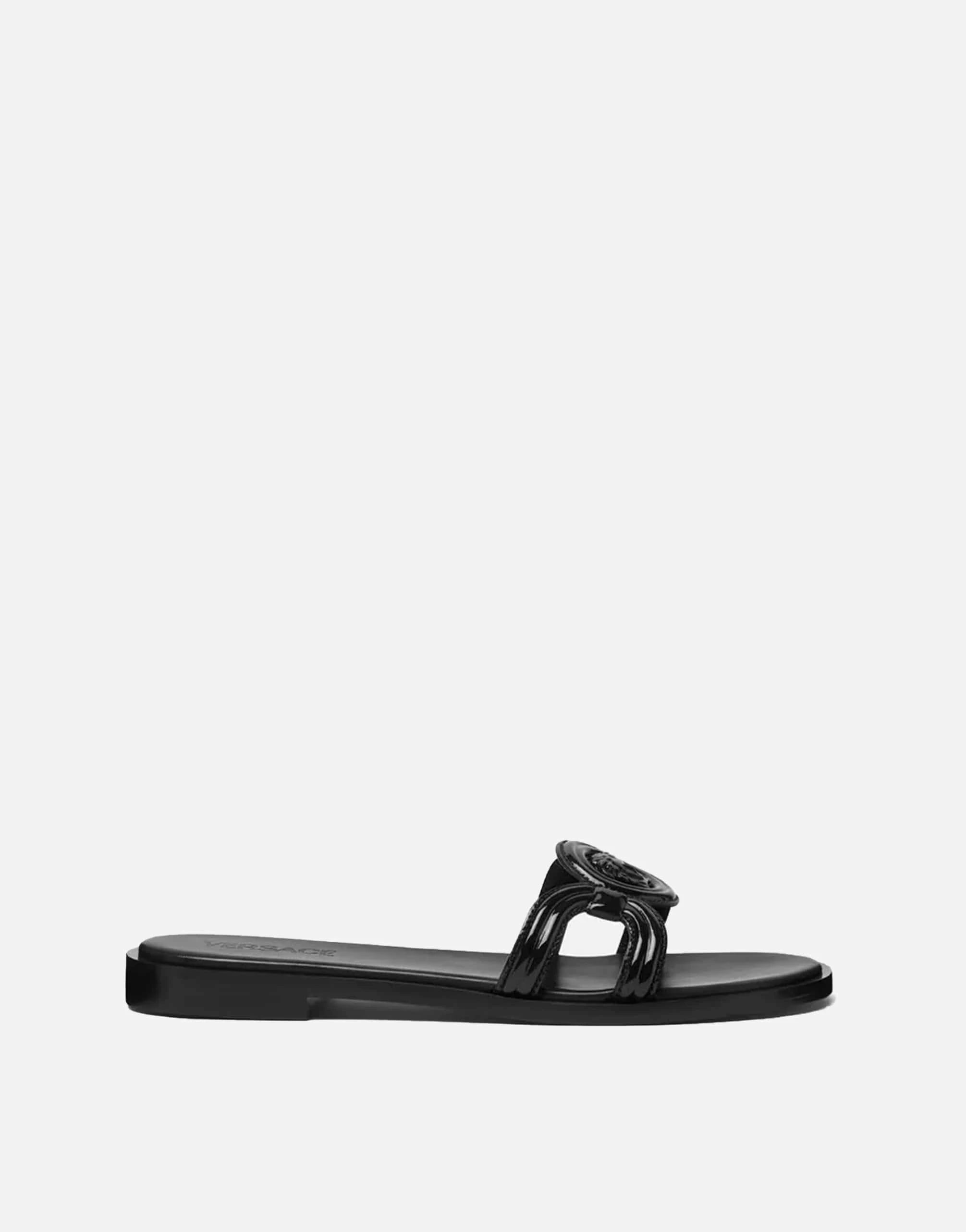 Versace Medusa '95 Patent Flat Sandals