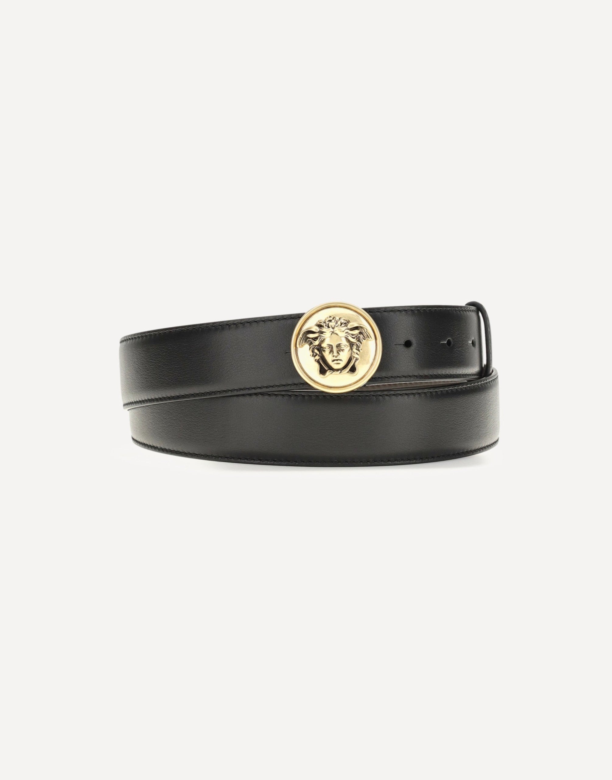 Versace Medusa Buckle Leather Belt