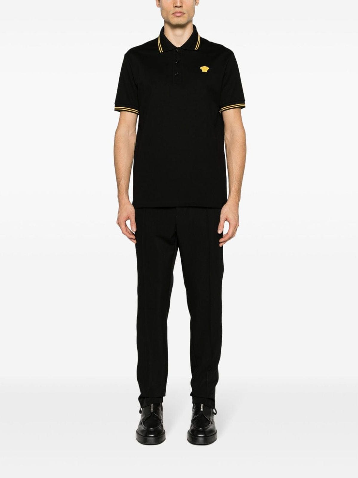 Versace Medusa-Embroidered Polo Shirt
