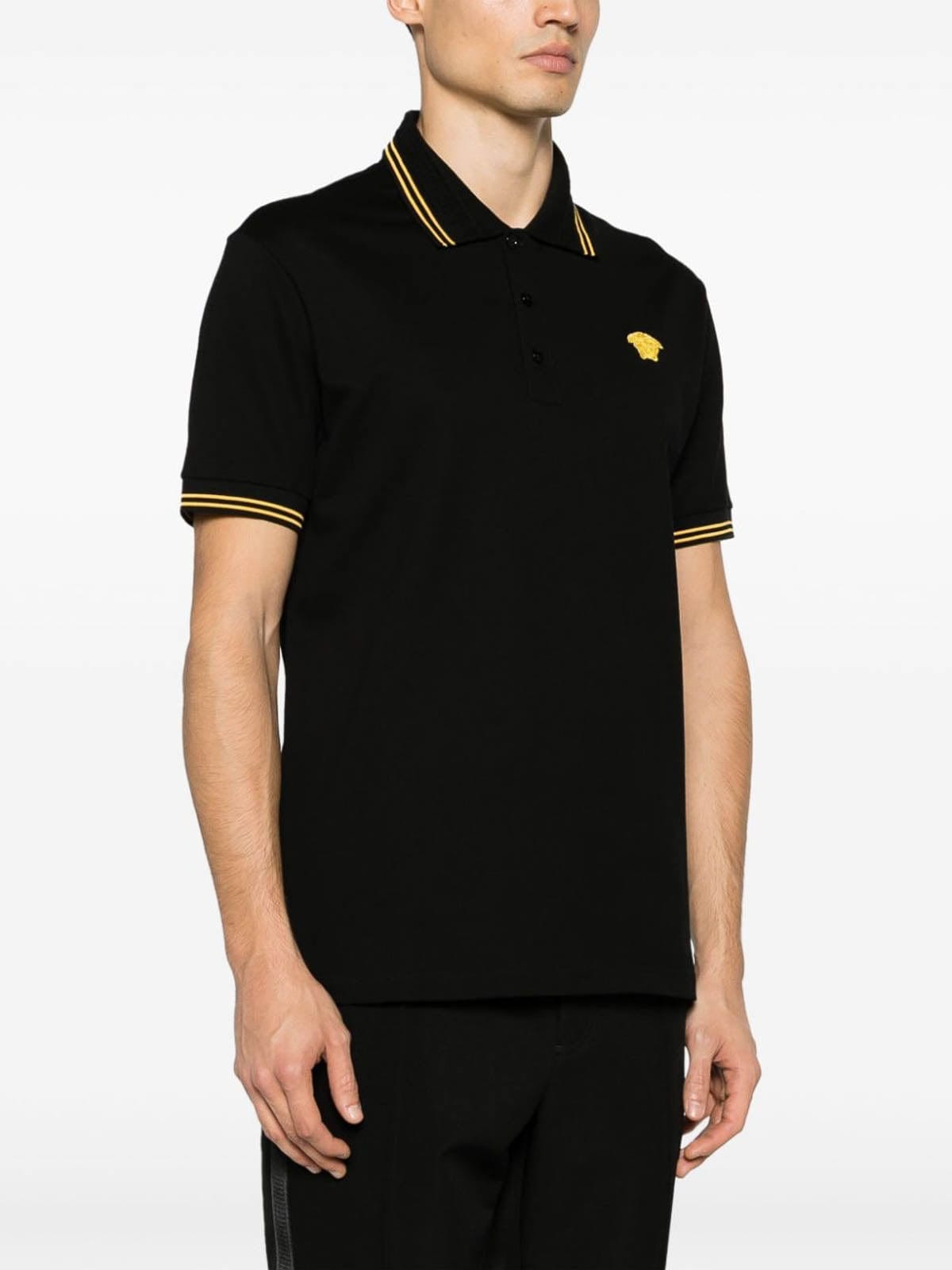 Versace Medusa-Embroidered Polo Shirt