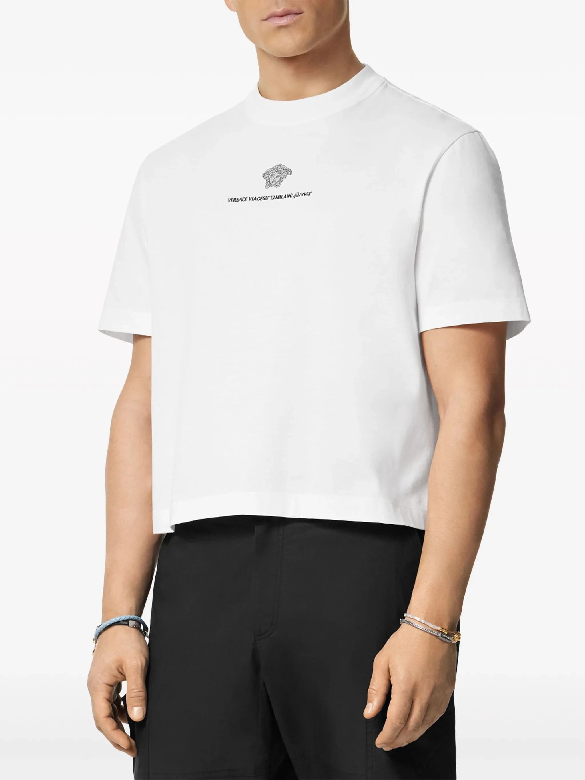 Versace Medusa Embroidered T-Shirt