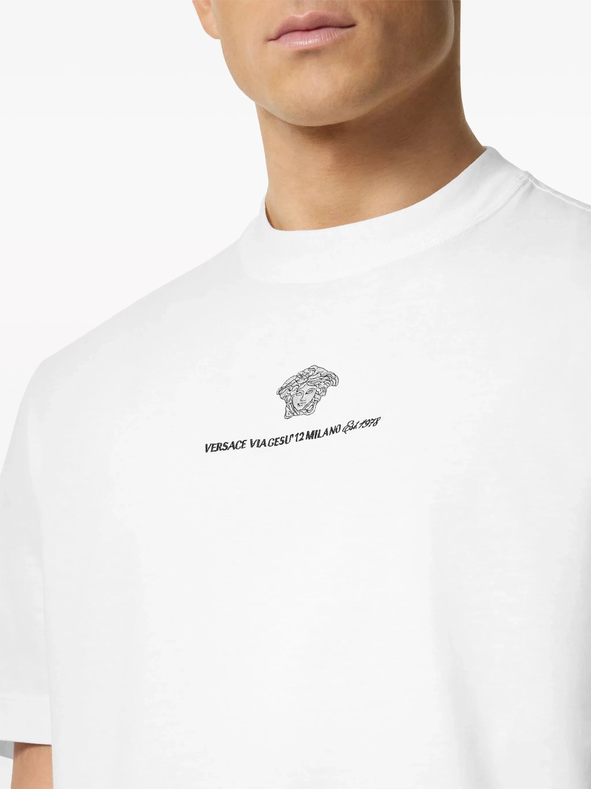 Versace Medusa Embroidered T-Shirt