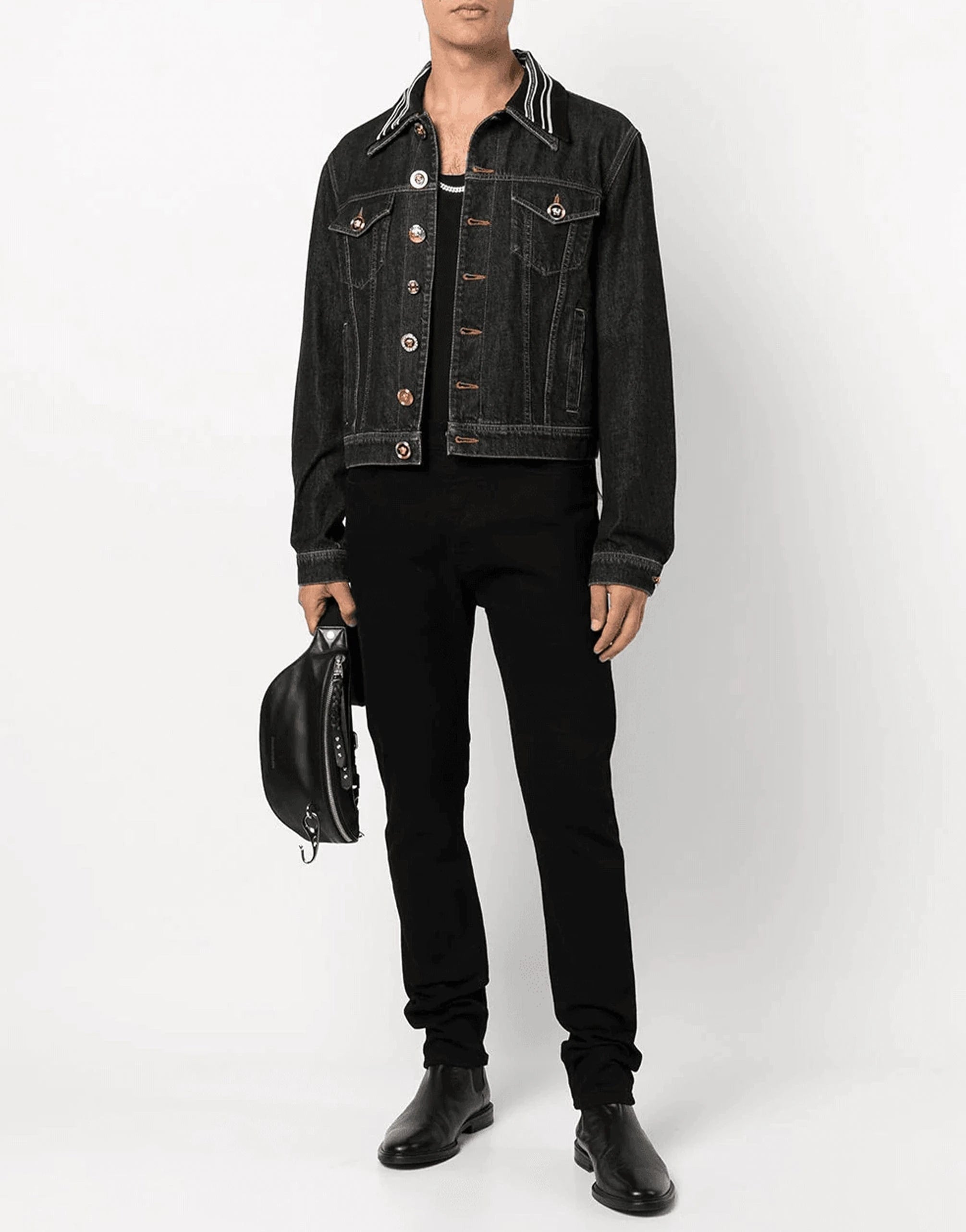 Versace Medusa Motif Denim Jacket